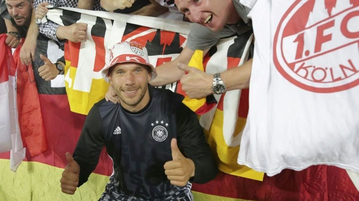 Kölsche Frohnatur: Weltmeister Lukas Podolski