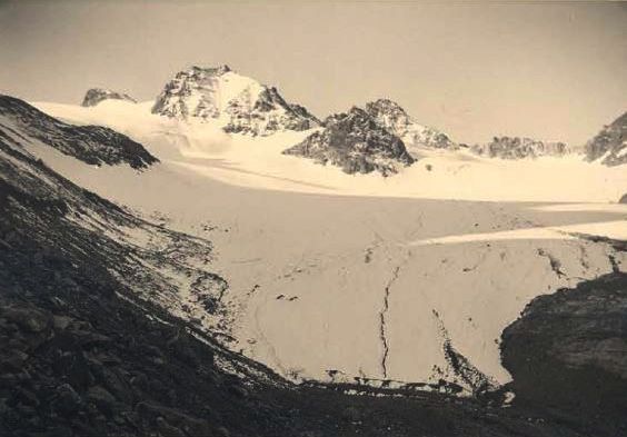 1950: Der Jamtalferner in Österreich.