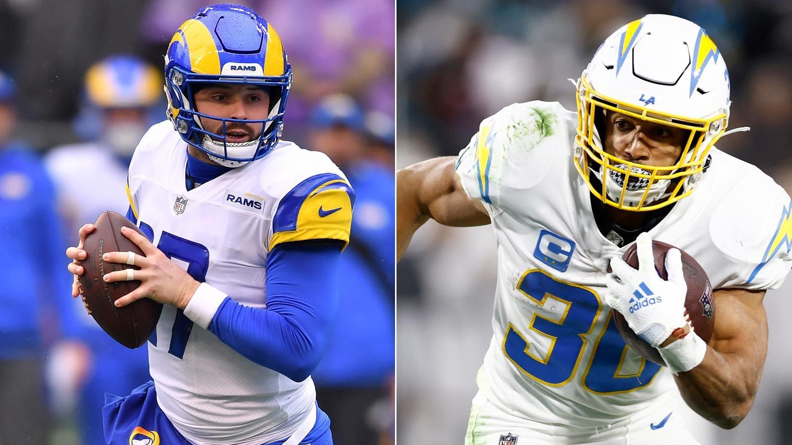 
                <strong>Das sind die "unterbezahltesten" Offense-Stars der NFL</strong><br>
                Am Hungertuch nagt der 27-Jährige (im Bild rechts) gewiss nicht, immerhin stehen ihm in der letzten Saison seines mit 24,5 Millionen Dollar dotierten Vierjahresvertrags 6,25 Millionen Dollar zu. Zum Vergleich: Christian McCaffrey, der bestbezahlte Running Back der Liga, bekommt 2023 mit zwölf Millionen fast doppelt so viel. Doch sind die Klagen von Ekeler - gemessen an seiner Leistung - wirklich berechtigt? ran blickt auf die gemäß ihrer Leistungen am schlechtesten bezahlten Spieler und zeigt euch die Offensive des "All Underpaid Team" der NFL. Spieler, die noch in ihren Rookie-Verträgen stecken, werden hier nicht berücksichtigt. (Quelle "overthecap.com")
              