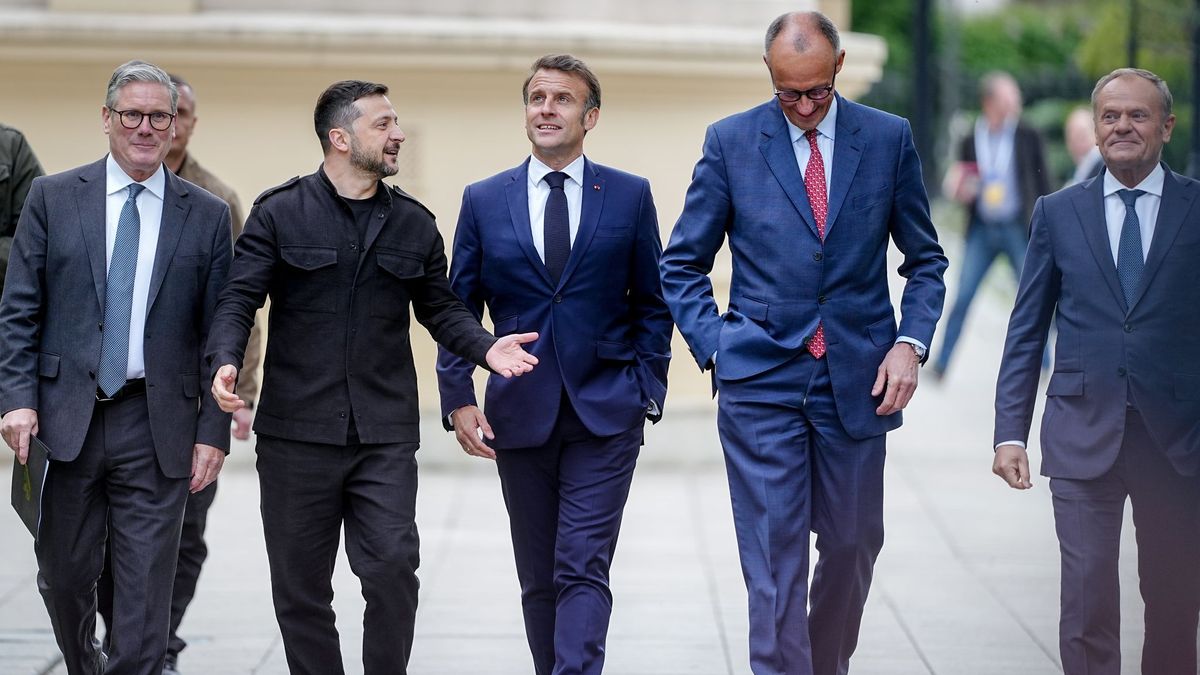 Merz, Macron, Starmer und Tusk in Kiew