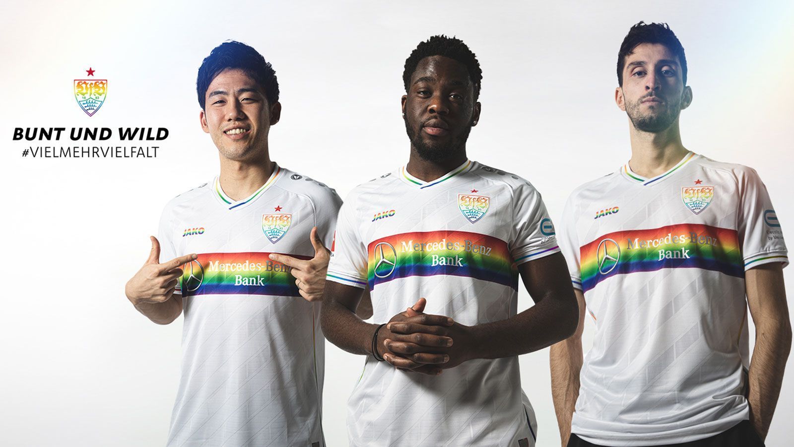 
                <strong>VfB Stuttgart (Sondertrikot Bunt und Wild)</strong><br>
                Der VfB Stuttgart wird im Heimspiel gegen den FSV Mainz 05 (Freitag, 20.30 Uhr im Liveticker auf ran.de) in einem Regenbogentrikot auflaufen. Das Symbol zieht sich quer über die Brust des weißen Hemdes. Die Aktion ist Teil des Erinnerungstages im deutschen Fußball anlässlich der Befreiung des nationalsozialistischen Vernichtungslagers Auschwitz am 27. Januar 1945. "Auch in unseren eigenen Reihen gab es Menschen, vor allem jüdischen Glaubens, die in Vernichtungslagern gequält und ermordet wurden. Diese Verbrechen an unschuldigen Menschen zu verurteilen und die Erinnerung an die Opfer wach zu halten, ist unser tiefes Bedürfnis und unsere Pflicht", sagte Vereinspräsident Claus Vogt. Das Sondertrikot wurde in einer limitierten Auflage verkauft, binnen weniger Minuten waren alle 1893 Exemplare vergriffen.
              