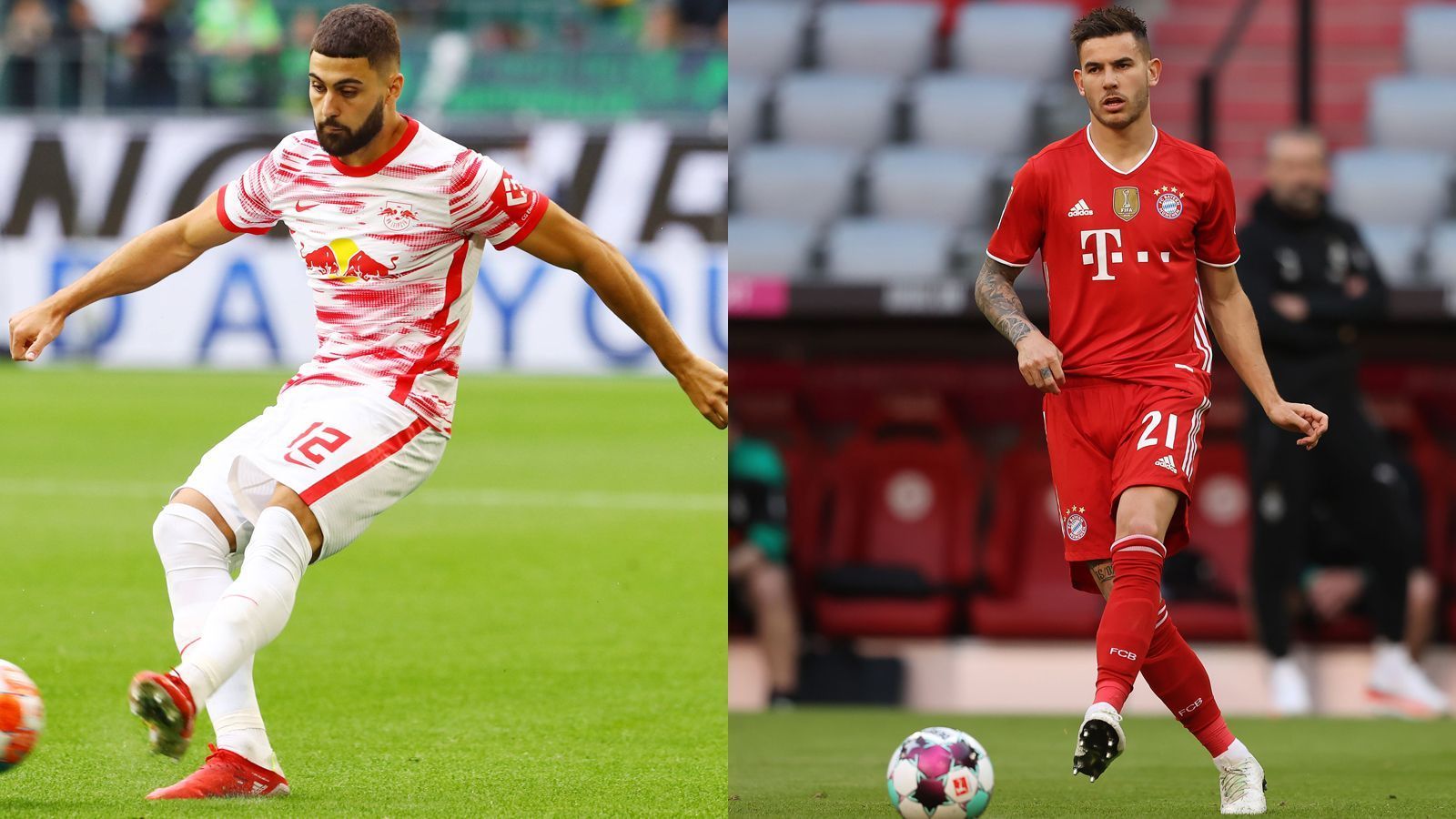 
                <strong>Josko Gvardiol vs. Lucas Hernandez</strong><br>
                Als gelernter Innenverteidiger holte sich der Kroate Josko Gvardiol als Neuzugang in der Vorbereitung ebenfalls einen Stammplatz bei den Leipzigern - allerdings auf der linken Abwehrseite. Dort ließ der 19-Jährige zwar durchaus schon sein Talent aufblitzen, ihm fehlt aber noch erwartungsgemäß die Konstanz in der neuen Rolle. Bei den Münchnern dürfte Lucas Hernandez am Samstagabend sein Saisondebüt nach längerer Verletzungspause geben. Obwohl Hernandez im Vergleich zu Gvardiol deutlich routinierter ist, bleibt beim Weltmeister abzuwarten, wie er die lange Pause ohne Spielpraxis verkraftet hat. Daher lässt sich auch auf dieser Position kein klarer Vorteil erkennen. Punkt für beide. Stand: 4:4. 
              