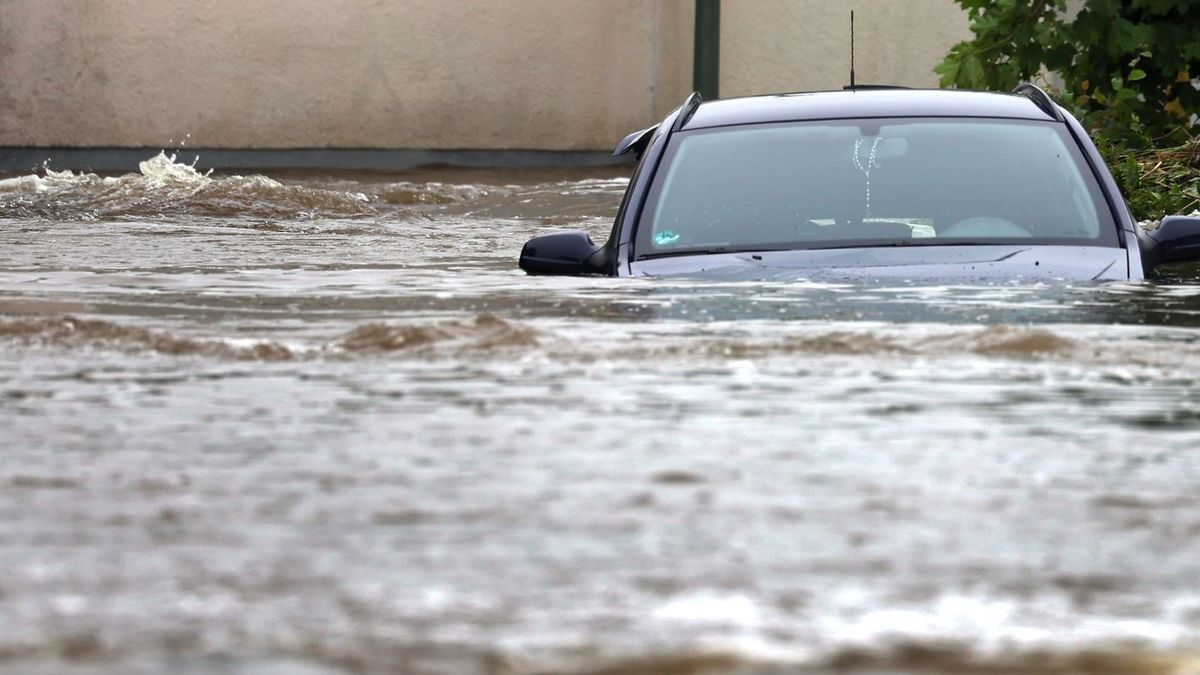 Hochwasser in Bayern - Offingen