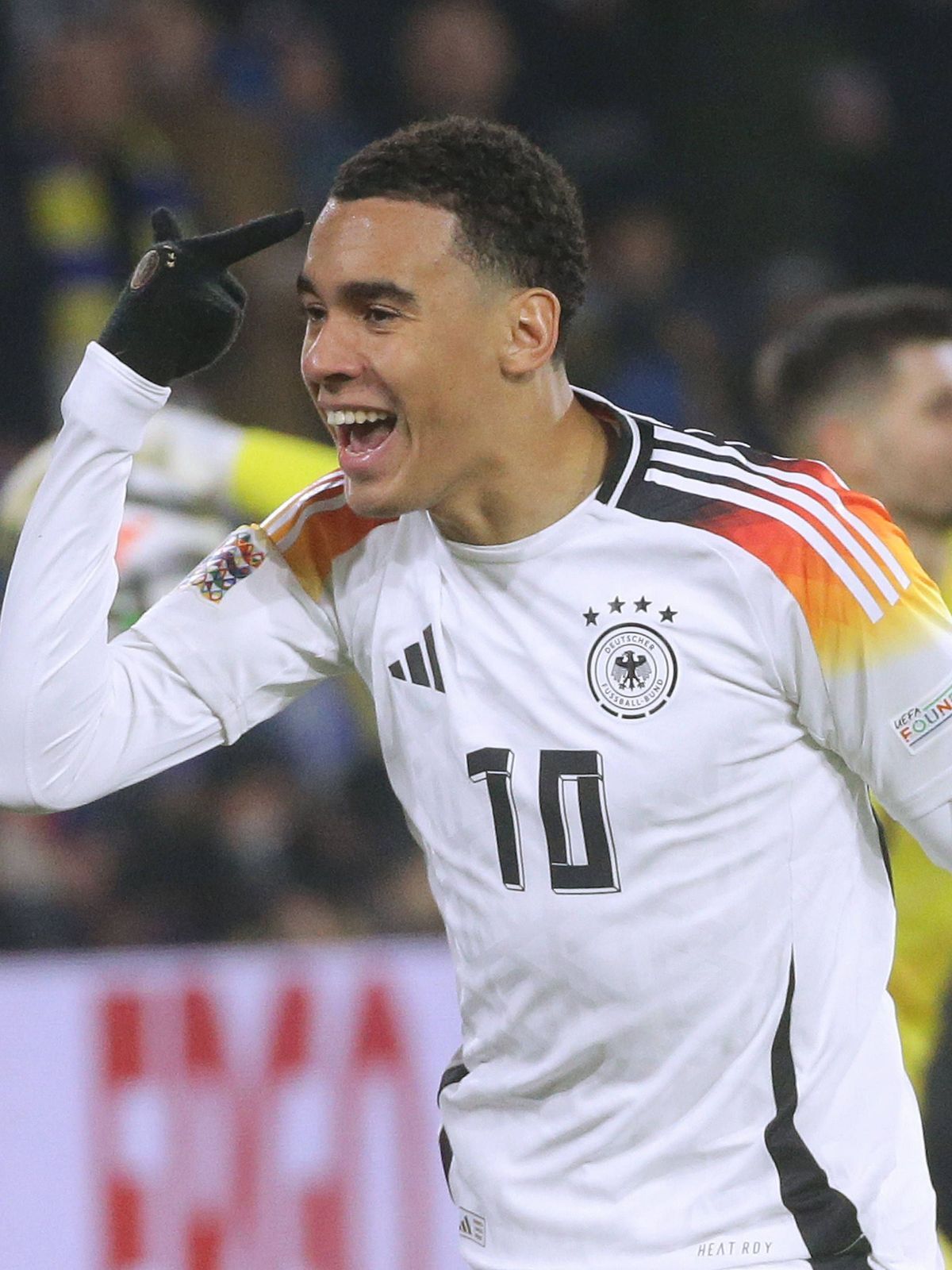 Freiburg , UEFA Nations League Deutschland vs. Bosnien-Herzegowina , Jamal Musiala ( GER ) *** Freiburg , UEFA Nations League Germany vs Bosnia and Herzegovina , Jamal Musiala GER