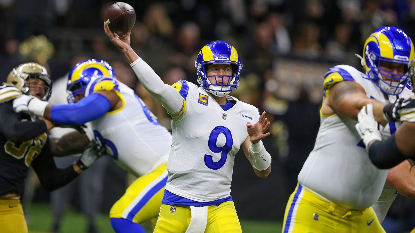 <strong>Los Angeles Rams</strong><br>• Starter: Matthew Stafford (im Bild)<br>• Backups: Jimmy Garoppolo, Stetson Bennett