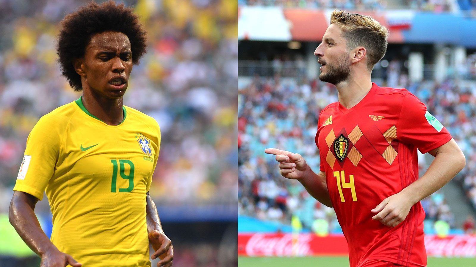 
                <strong>Rechtsaußen: Willian vs. Dries Mertens</strong><br>
                Willian zeigte gegen Mexiko sein erstes richtig gutes Spiel und stark ansteigende Form, vor allem nach seiner Torvorbereitung in der zweiten Halbzeit. Mertens hingegen spielte in den ersten beiden Partien sehr überzeugend (inklusive Traumtor gegen Panama), wurde dann gegen England geschont, um im Achtelfinale zu enttäuschen. Knappes Ding, aber: Punkt für Mertens.
              