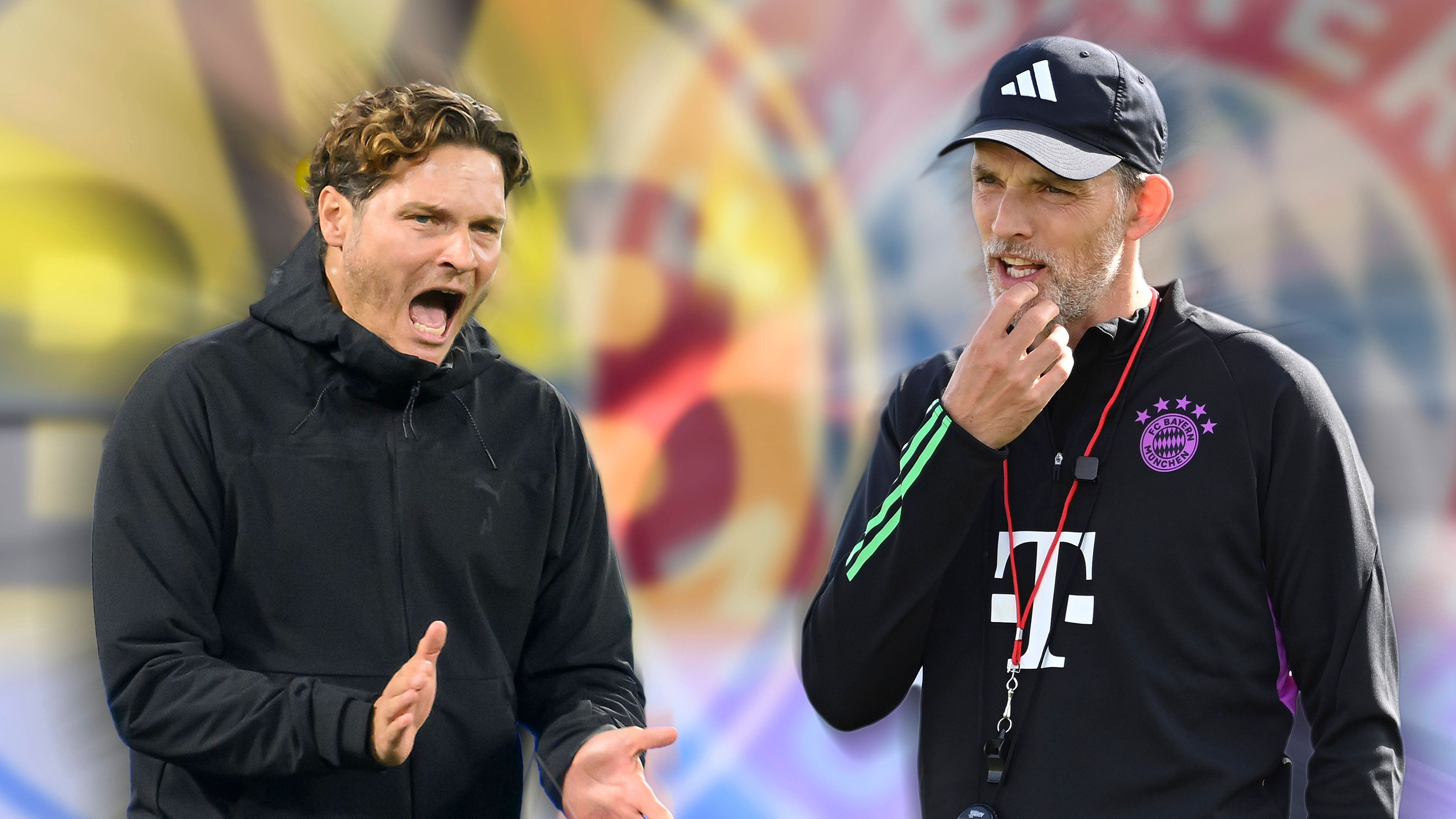 <strong>Tuchel mit Personalnot</strong><br>Ausgerechnet zum Topspiel gegen den BVB am Samstag sind Tuchels Improvisationskünste im Hinblick auf die Aufstellung gefragt. Kimmich (Rotsperre) und de Ligt (Knie) fallen definitiv aus. Hinter Upamecano, Goretzka, Mazraoui und Guerreiro stehen Fragezeichen. <strong>ran</strong> stellt auf.