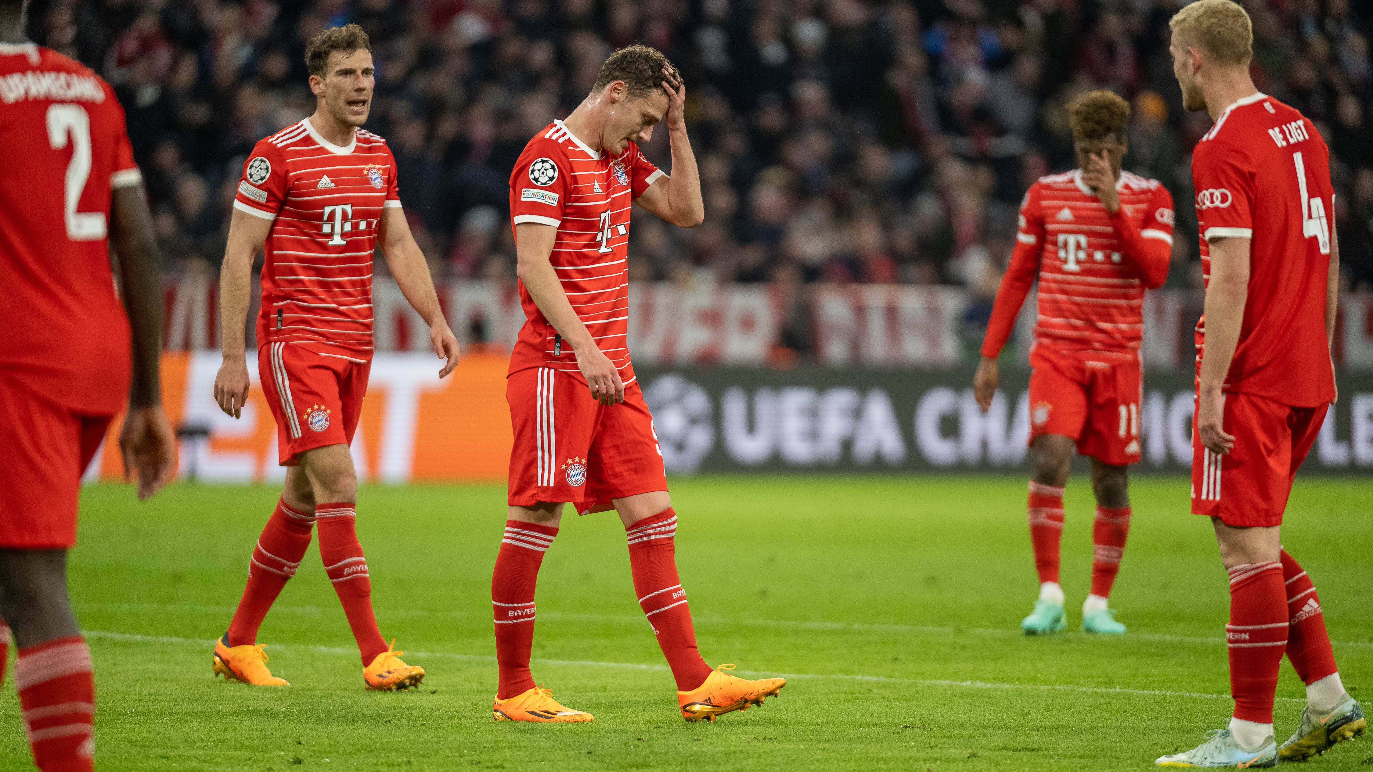 <strong>2022/2023, Viertelfinale: FC Bayern München - Manchester City 1:1 (nach 0:3)<br></strong>Der spätere CL-Sieger ManCity war im April 2023 eine Nummer zu groß für den FC Bayern. Das 0:3 aus dem Hinspiel konnte vor heimischem Publikum nicht mehr aufgeholt werden, der FCB musste erneut im Viertelfinale die Segel streichen.