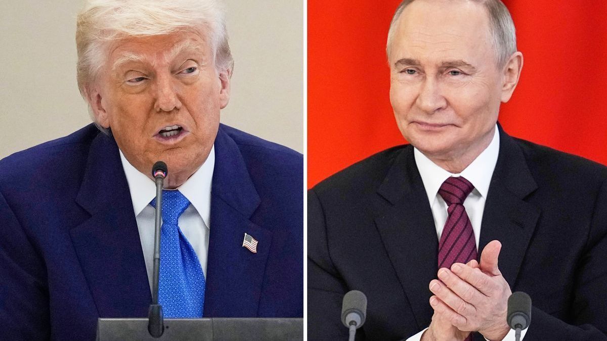 Unmittelbar vor dem Telefonat zwischen US-Präsident Trump (links) und Kremlchef Putin wächst der Druck auf Moskau. 