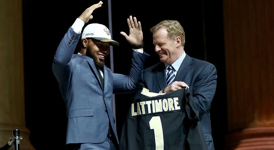 
                <strong>Marshawn Lattimore - Cornerback (New Orleans Saints)</strong><br>
                Das perfekte Szenario: Die New Orleans Saints brauchten einen Cornerback und der beste Rookie der Draft-Class war an Pick elf noch verfügbar. Marshawn Lattimore dürfte sofort für die Franchise auflaufen und neben Delvin Breaux auf dem Feld stehen. P.J. Williams wird in seiner dritten NFL-Saison wohl vorerst das Nachsehen haben.
              