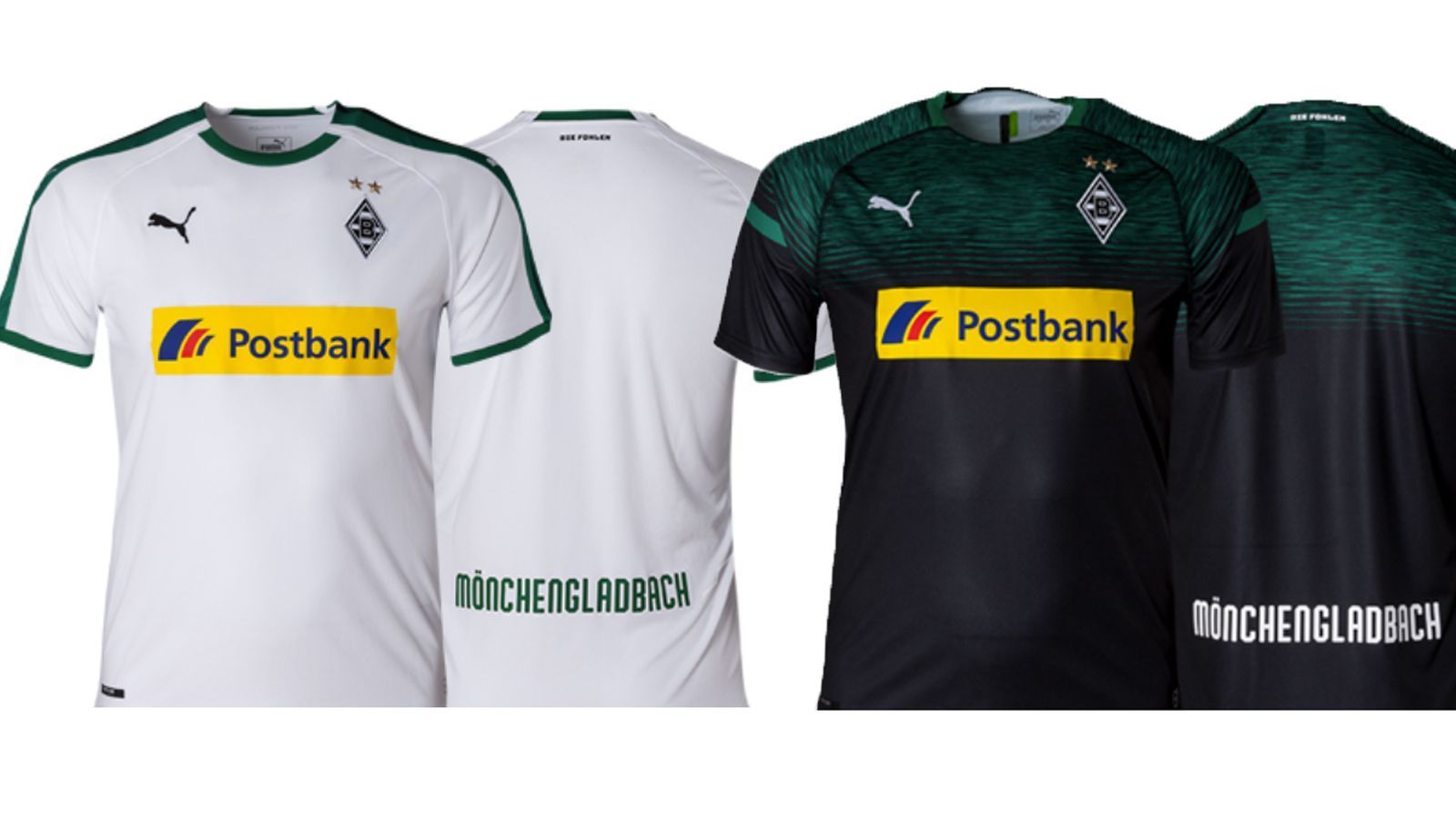 
                <strong>Borussia Mönchengladbach</strong><br>
                Das Heimtrikot der Gladbacher erinnert an die 70er Jahre. Beim Auswärtstrikot ist nicht klar, ob die Borussia bei Wolfsburg oder Wolfsburg bei der Borussia abgeschaut hat.
              