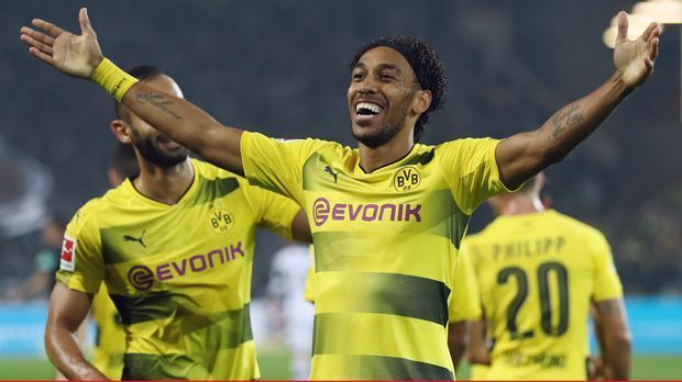 
                <strong>Platz 6 - Pierre-Emerick Aubameyang </strong><br>
                Tore im Kalenderjahr 2017: 43 (2017 kein Spiel mehr zu absolvieren)Verein: Borussia Dortmund (41)Länderspiele für: Gabun (2)
              