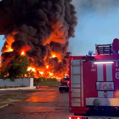 Großbrand in Treibstoffdepot auf der Krim