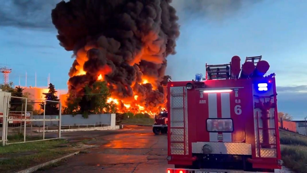 Großbrand in Treibstoffdepot auf der Krim