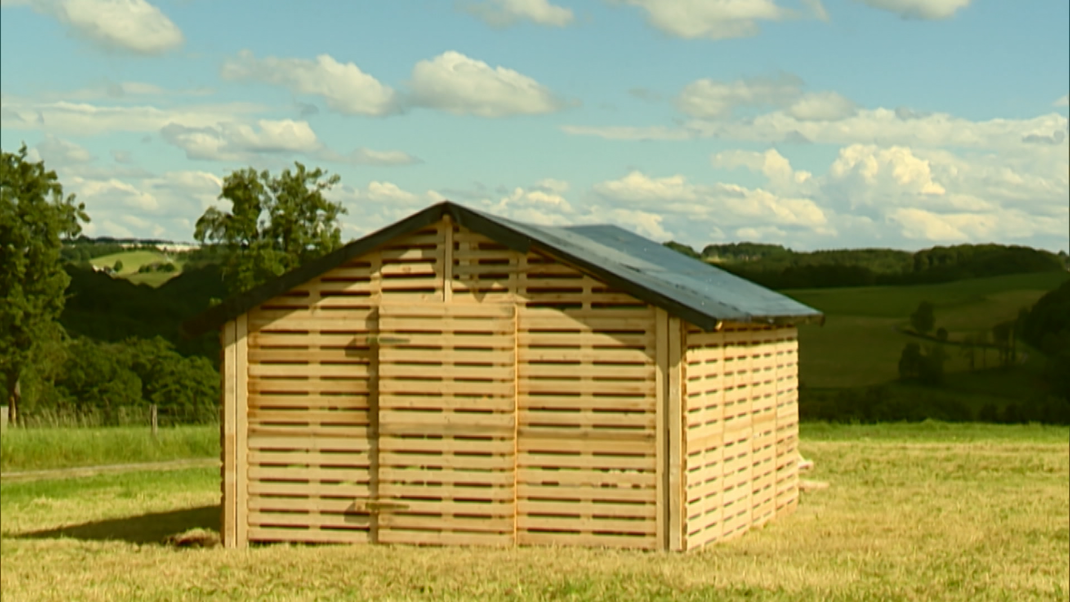 Wir zeigen Ihnen, wie Sie ihr eigenes Gartenhaus aus Europaletten selber bauen können.