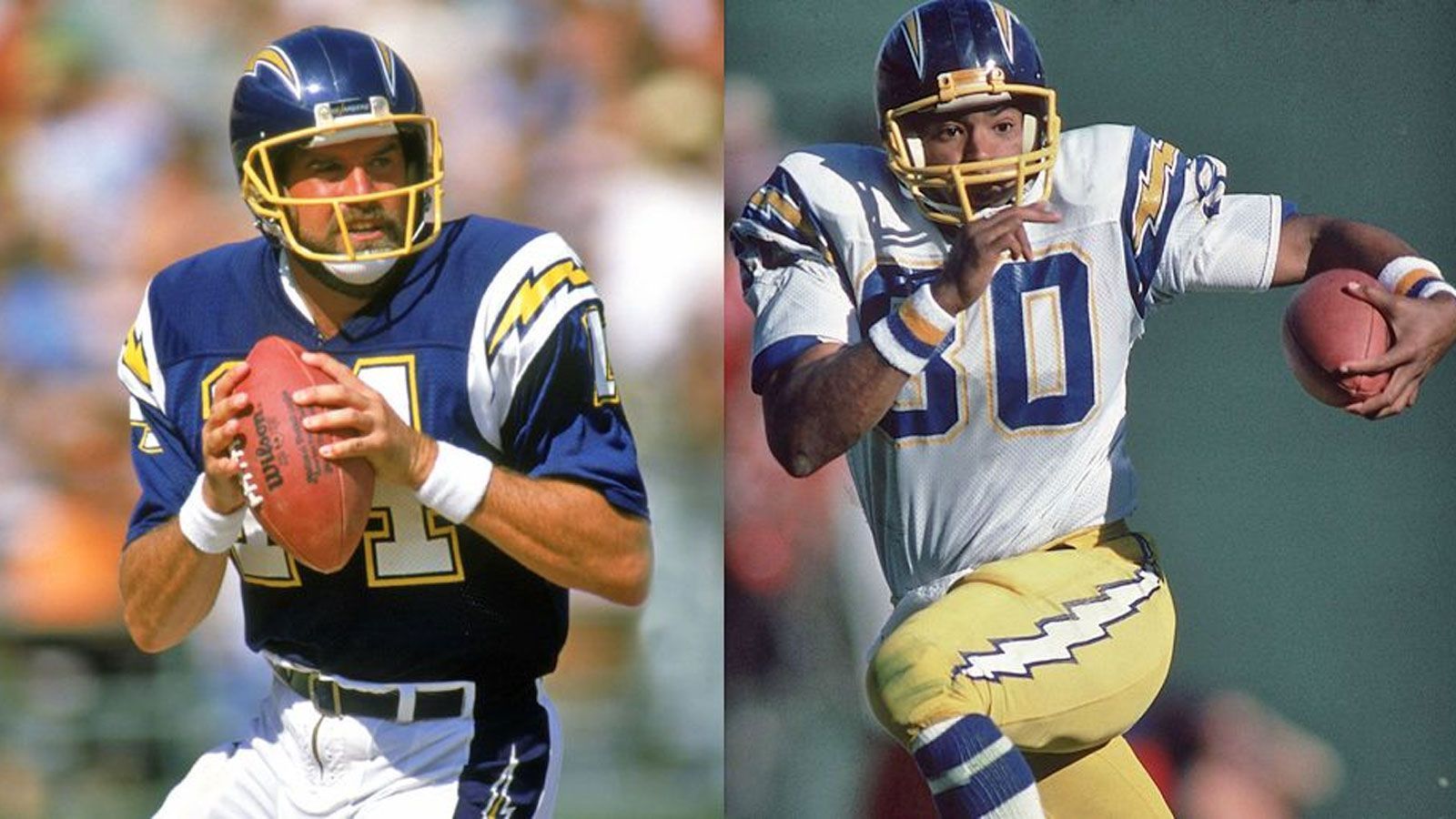 
                <strong>Platz 7 (geteilt): Dan Fouts und Kellen Winslow </strong><br>
                &#x2022; 45 Touchdowns<br>&#x2022; San Diego (jetzt Los Angeles) Chargers (1979 bis 1987)<br>
              