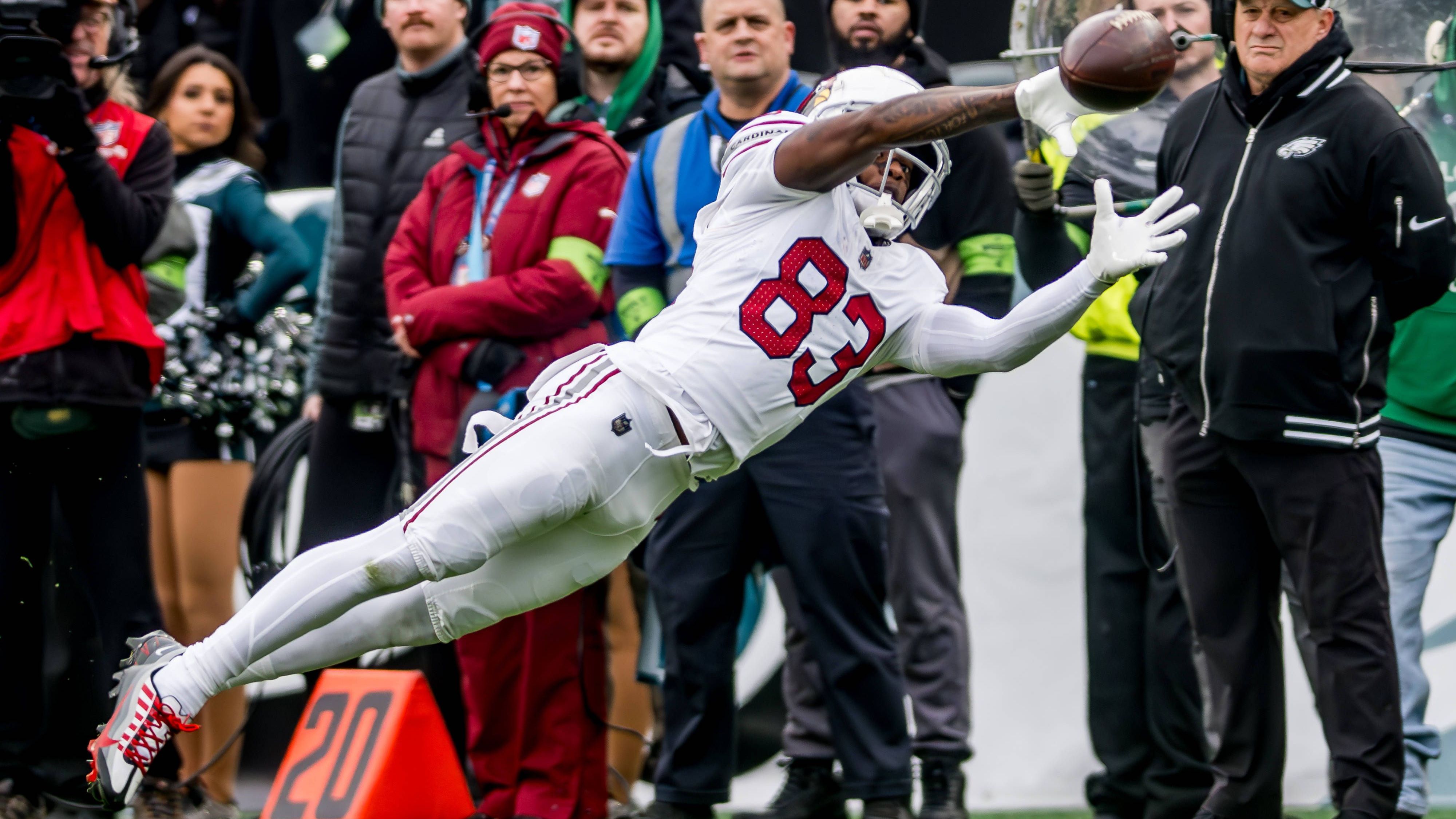 <strong>Arizona Cardinals</strong><br>Greg Dortch (Wide Receiver/Bild), Andre Baccallia (Wide Receiver) und Elijah Jones (Cornerback) - <strong>79,4 Kg / 175 lbs</strong>