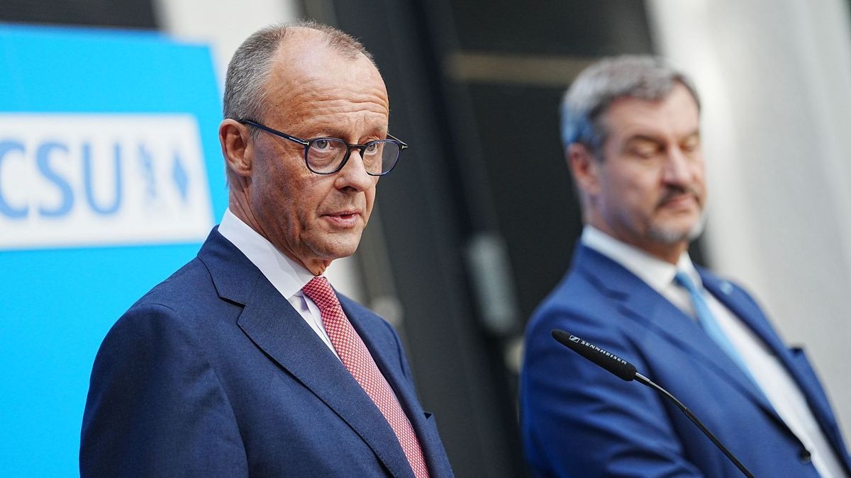 Pressekonferenz zu Kanzlerkandidatur-Frage der Union