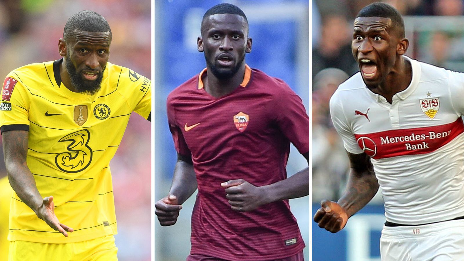 
                <strong>Bevorstehender Real-Wechsel: Antonio Rüdigers Karriere in Bildern</strong><br>
                Wenn der bevorstehende Wechsel zu Real Madrid perfekt ist, wird Antonio Rüdiger nach den Stationen in Stuttgart, Rom und London bereits in der vierten Top-Liga auflaufen. ran blickt in Bildern auf die bisherige Karriere des deutschen National-Verteidigers.
              