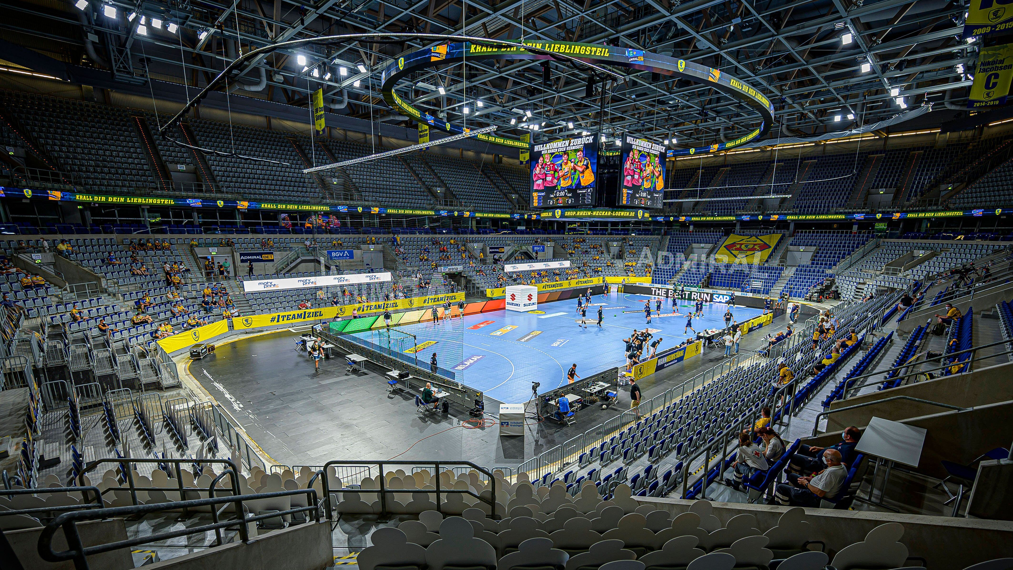 <strong>SAP Arena (Mannheim)<br></strong>Handball in der SAP Arena ist nichts Neues, normalerweise trägt dort der Bundesligist Rhein-Neckar-Löwen seine Partien aus. In den kommenden Wochen wird hier aber der Titelverteidiger zu sehen sein.