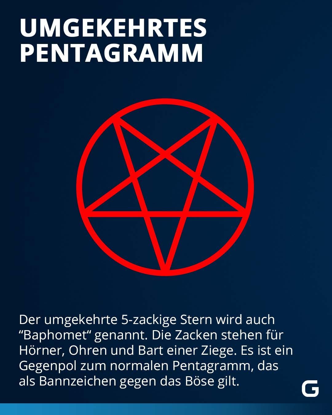 Symbole des Satanismus: Dan umgekehrte Pentagramm