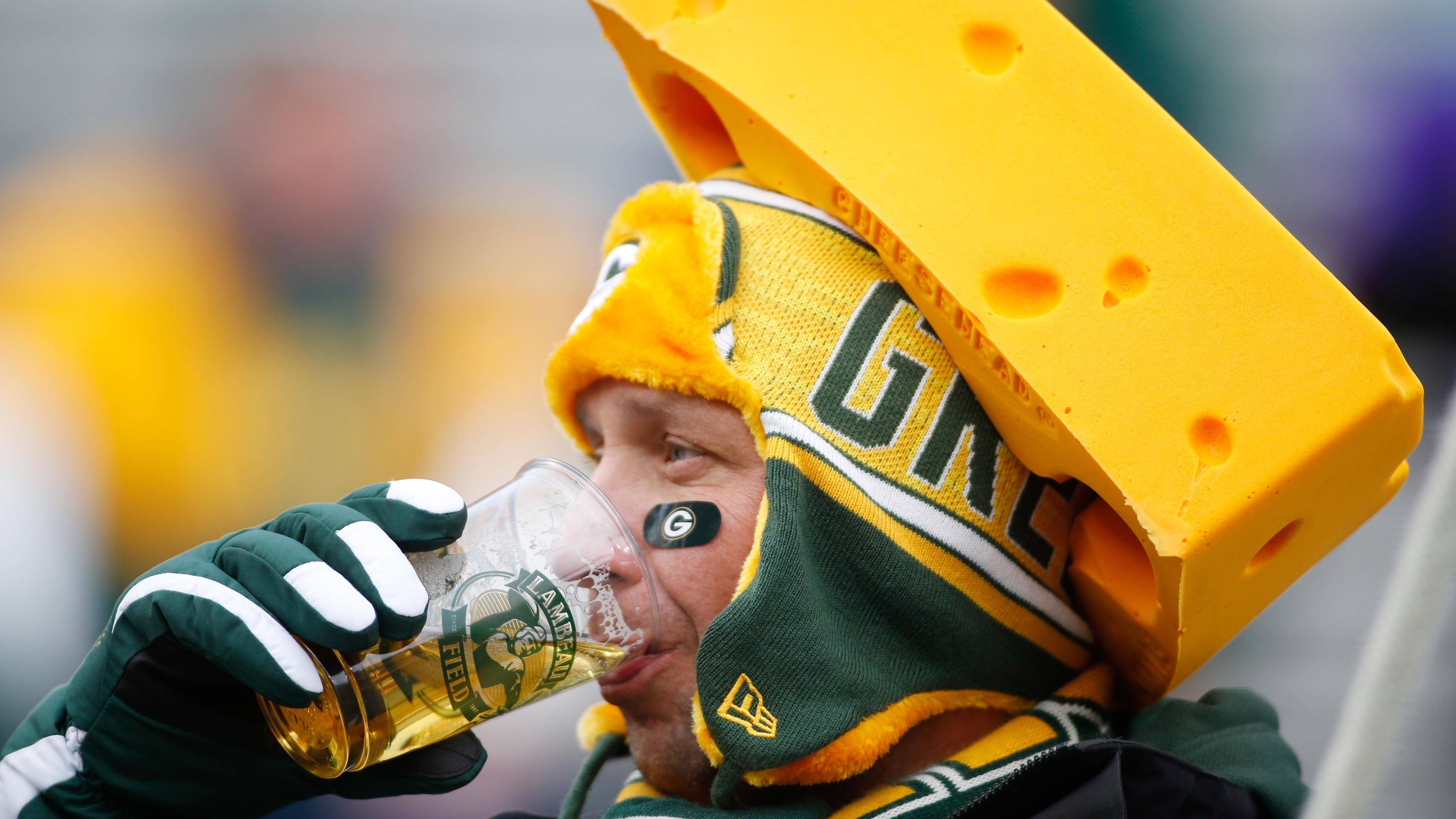 <strong>Platz 17: Green Bay Packers</strong><br>Durchschnittliche Anzahl Drinks pro Fan: 6,4