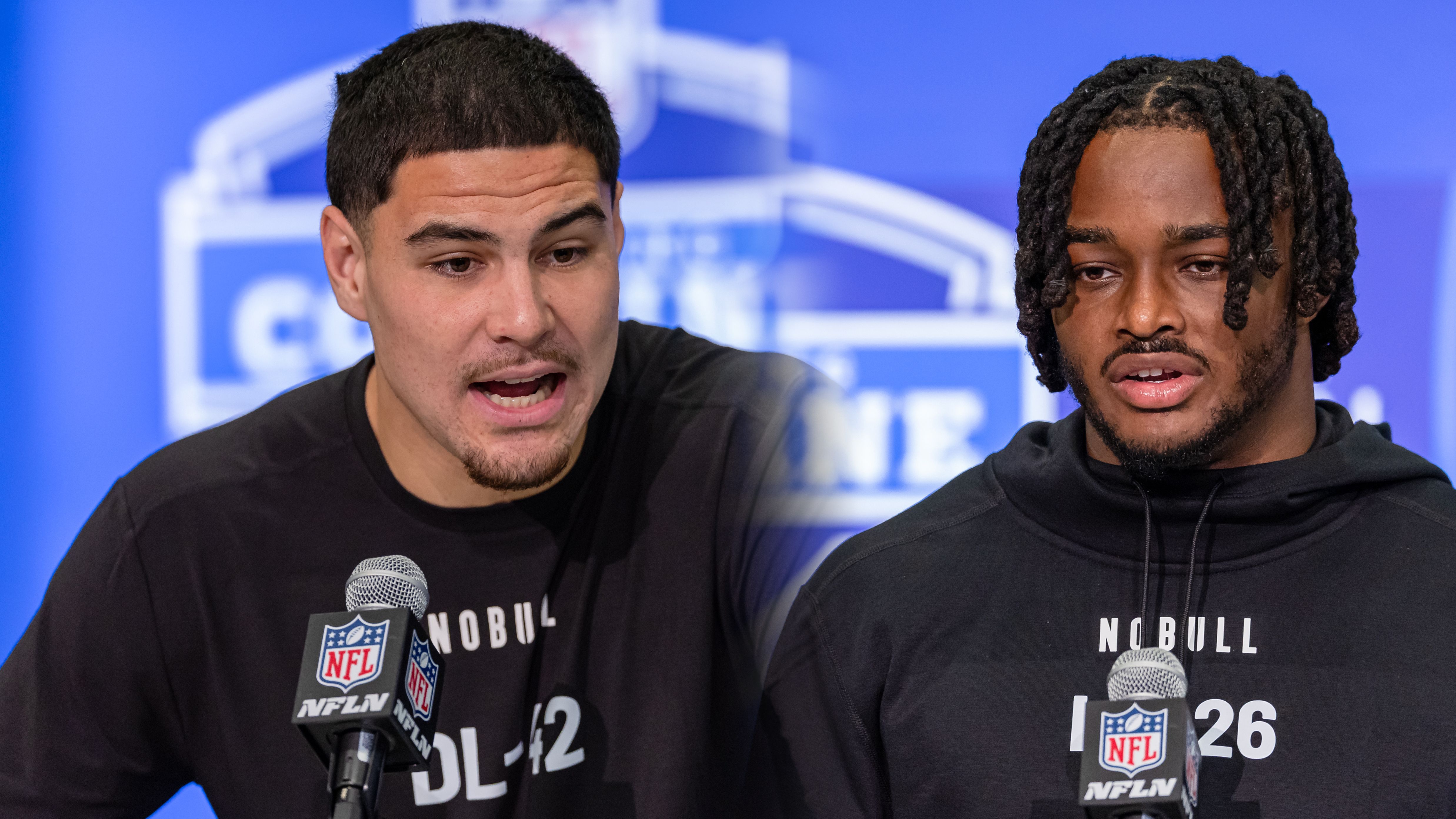 <strong>Pick 8: Laiatu Latu (UCLA Bruins) &amp; Dallas Turner (Alabama Crimson Tide)</strong><br>Position: Defensive End (Latu, links) &amp; Linebacker (Turner, rechts)<br>Pick liegt bei: <strong>Atlanta Falcons</strong><br>Wettgewinn bei 100 Euro Einsatz: Jeweils 200 Euro