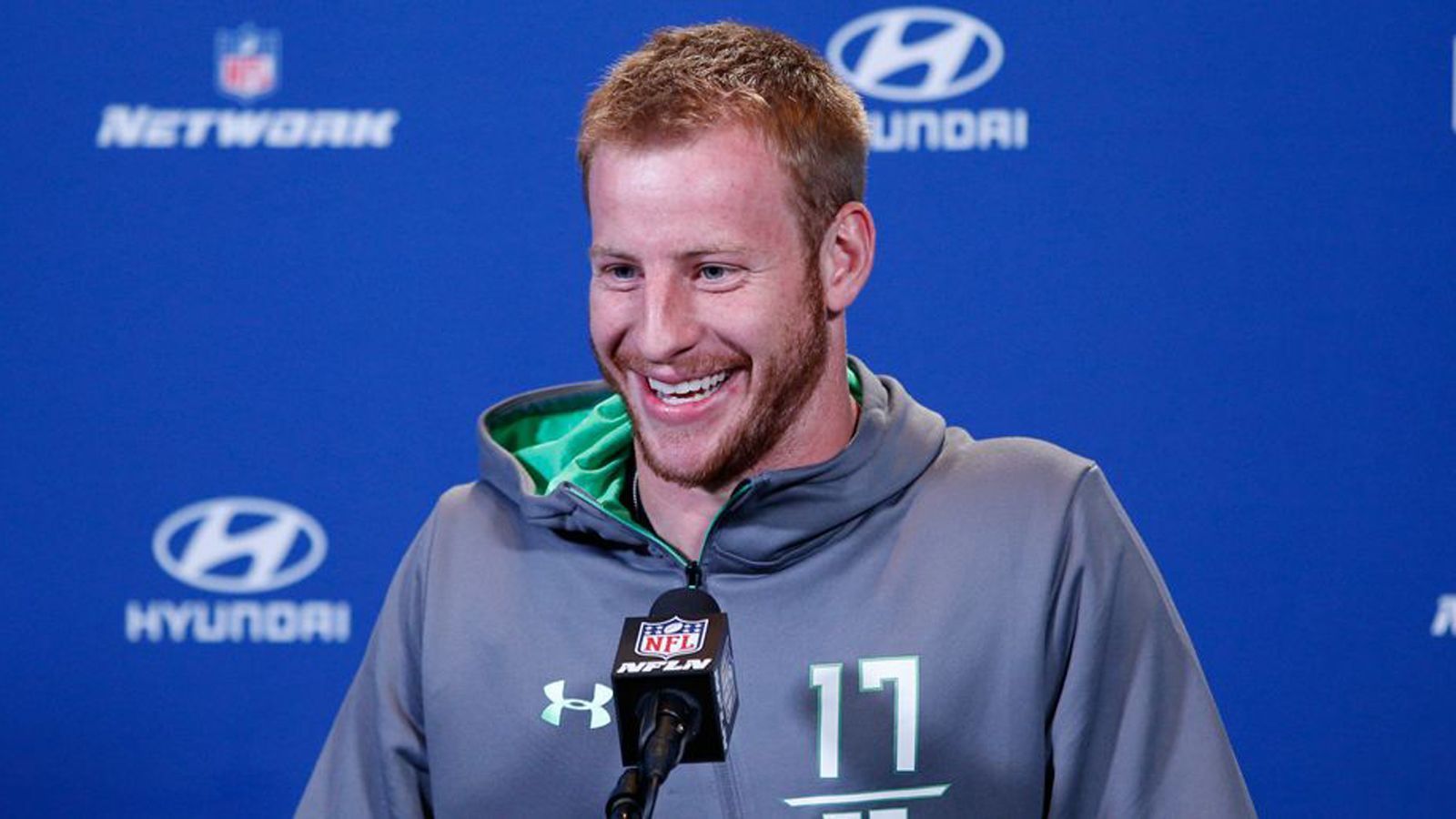 
                <strong>Carson Wentz (40 Punkte)</strong><br>
                Carson Wentz von den Indianapolis Colts kam im NFL Combine 2016 auf 40 Punkte und wurde im Draft an zweiter Stelle hinter Jared Goff (inzwischen bei den Lions) ausgewählt, der auf 36 Punkte kam.
              