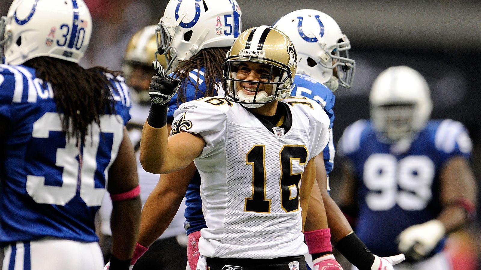 
                <strong>Platz 5: Saints vs. Colts 2011</strong><br>
                New Orleans Saints vs. Indianapolis Colts 62:7 - Peyton Manning konnte 2011 verletzungsbedingt nur entsetzt zusehen, als seine Colts gegen die Saints sang- und klanglos untergingen. Am Ende betrug der Abstand sogar ganze 55 Punkte.
              