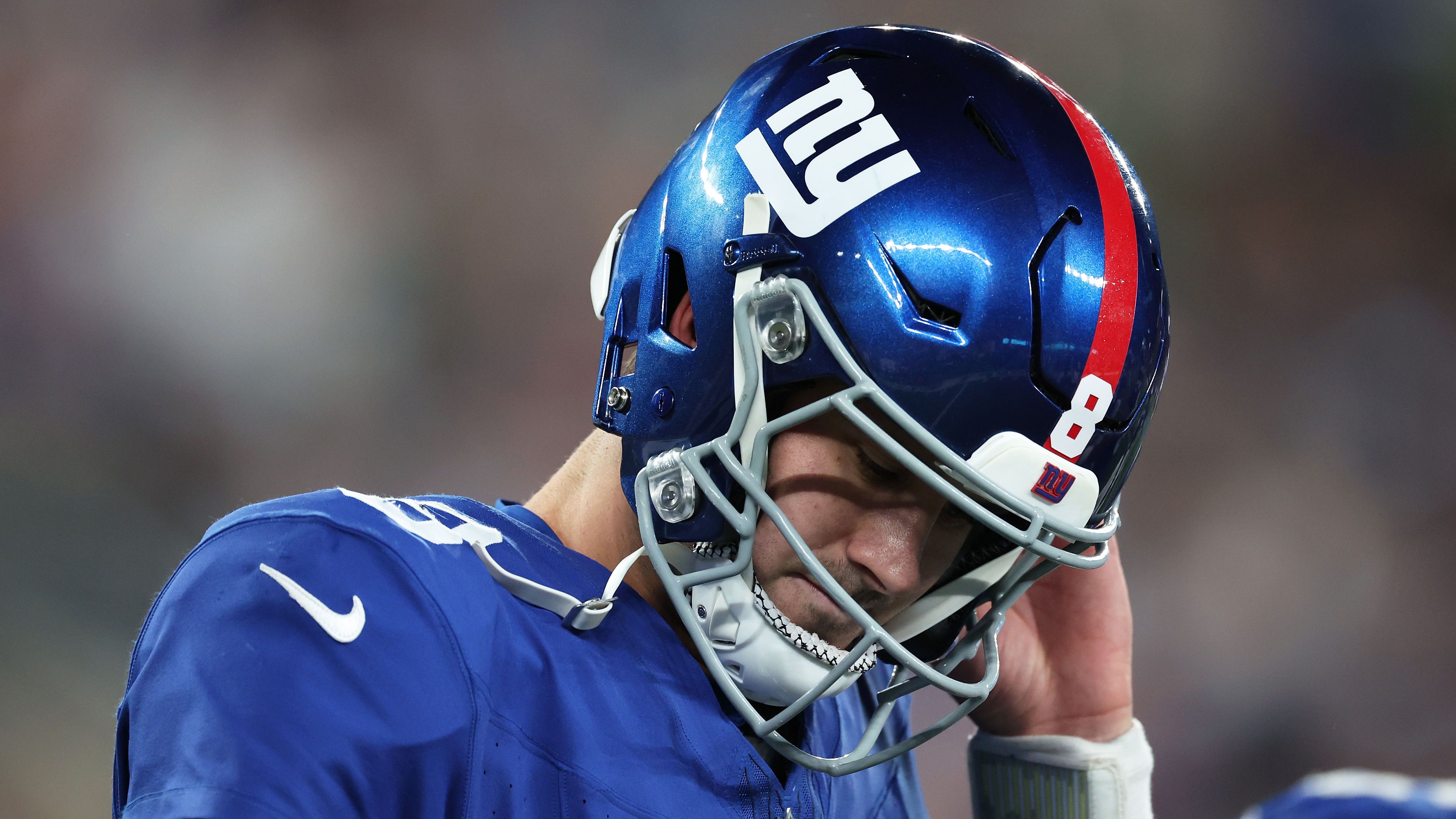 <strong>Daniel Jones</strong><br>- Teams: New York Giants (seit 2019)<br>- Bilanz zur Prime Time: 1-12<br>- Bilanz in WInning Percentage: 7,7 %