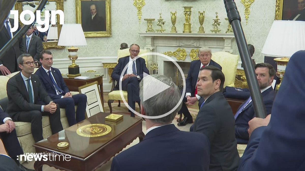 Merz und Trump: Smalltalk im Weißen Haus