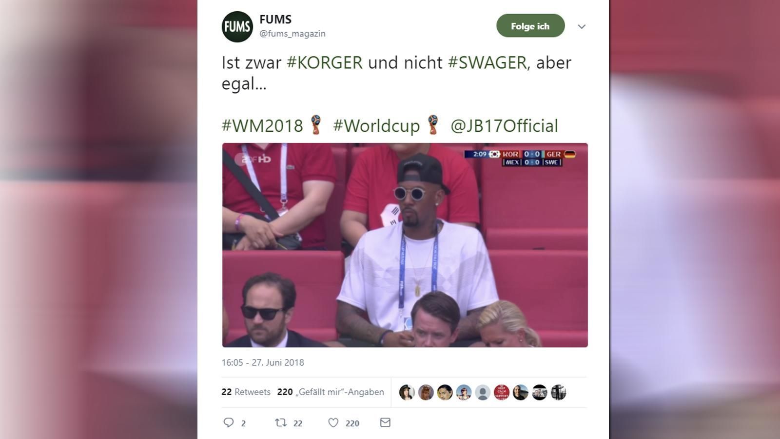 
                <strong>So lacht das Netz über Boatengs Swag-Auftritt</strong><br>
                Den Hashtag hätte der Bayern-Star heute trotzdem verdient.
              