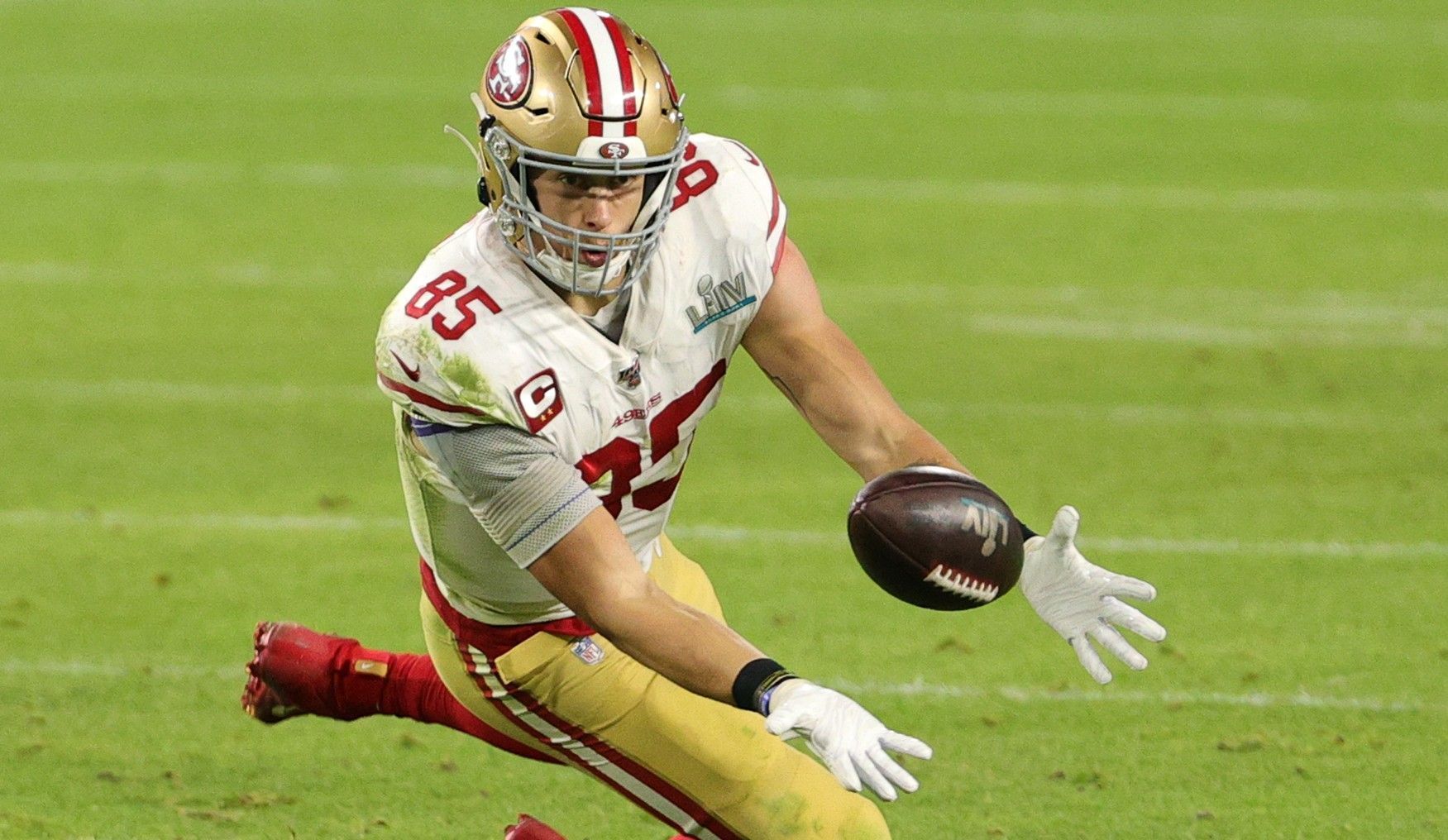 
                <strong>Platz 7: George Kittle</strong><br>
                Position: Tight EndTeam: San Francisco 49ersVorjahresposition: 29
              