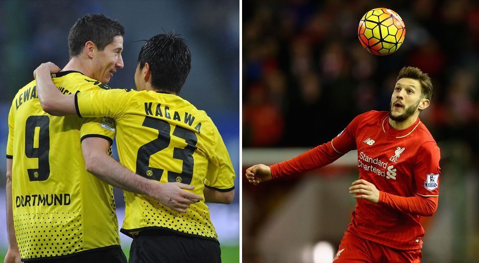 
                <strong>Offensives Mittelfeld: Lewandowski/Kagawa vs. Lallana</strong><br>
                Robert Lewandowski spielte in der Meistersaison 2010/11 oft als hängende Spitze und Ballverteiler, ähnlich wie Adam Lallana in Liverpools System. Durch sie kann aus einem 4-2-3-1 schnell ein 4-4-2 oder 4-3-3 werden, je nachdem ob sie mit in den Strafraum gehen oder sich die Bälle im Mittelfeld holen. Dabei sind beide enorm gefährlich für die gegnerische Abwehr: Lallana kommt in zehn Spielen in dieser Saison auf drei Tore und fünf Vorlagen, Lewandowski traf 2010/11 achtmal selbst und bereitete drei Treffer vor. Spielte der Pole einmal nicht, übernahm meist Shinji Kagawa den Job hinter der Spitze: In 18 Einsätzen in der Meistersaison kam der Japaner auf acht Tore und eine Vorlage.
              