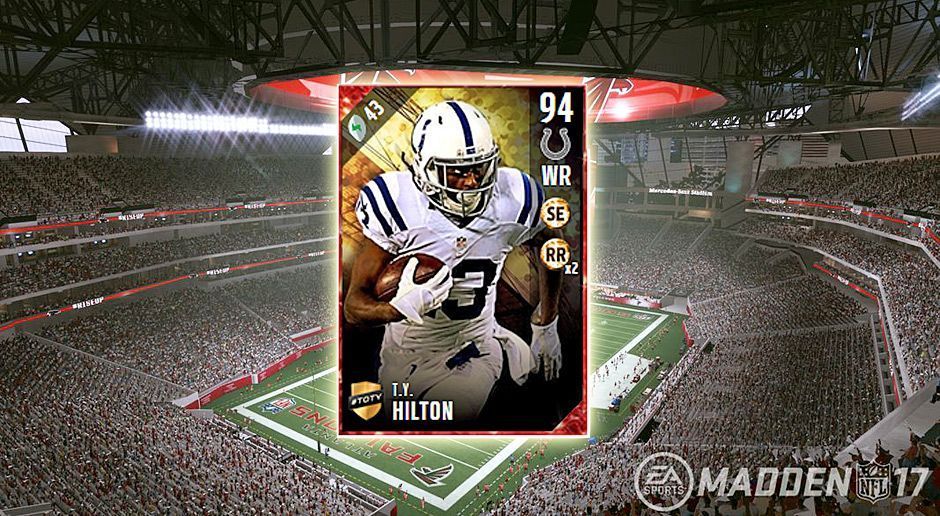 
                <strong>Wide Receiver: T.Y. Hilton</strong><br>
                Wide Receiver: T.Y. HiltonTeam: Indianapolis ColtsGesamt-Stärke: 94
              