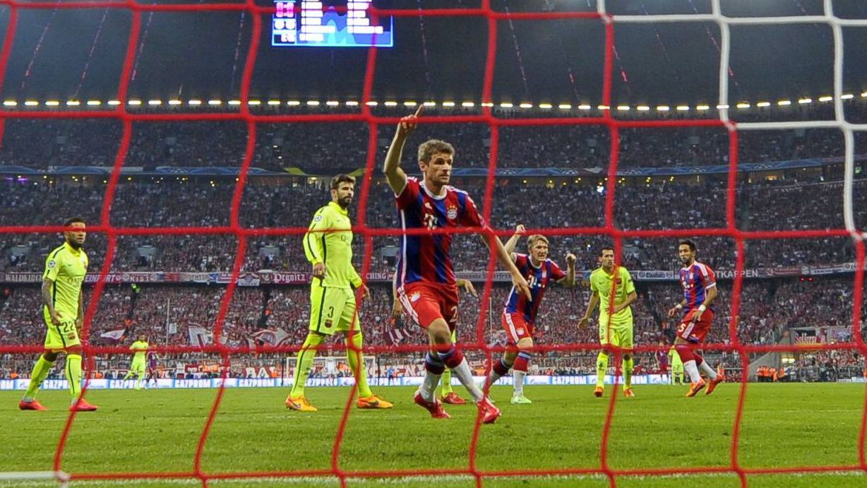 <strong>Alle Duelle zwischen Müller und Messi</strong><br>Das Rückspiel gewannen die Bayern in der Allianz Arena mit 3:2, Thomas Müller erzielte ein Tor. Diesmal waren es aber Messi und Barca, die ins Finale der Königsklasse einzogen.