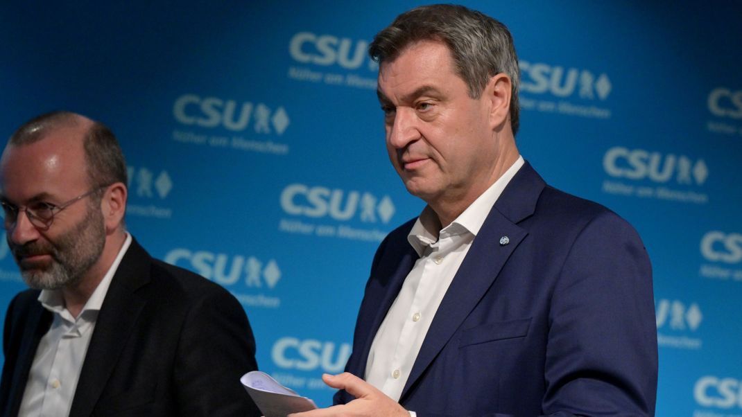 Markus Söder findet, dass Friedrich Merz bei vorgezogener Neuwahl "sicherlich der Favorit" wäre.