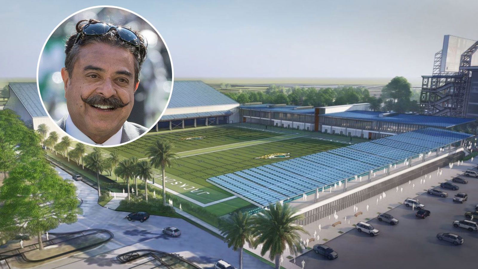 
                <strong>441-Millionen-Dollar-Projekt: Jacksonville Jaguars planen neues Trainingsgelände</strong><br>
                Die Jacksonville Jaguars um Besitzer Shahid Khan planen ein neues Trainingsgelände für das Team. Head Coach Urban Meyer hatte dies gefordert. Die Kosten werden auf rund 441 Millionen US-Dollar geschätzt. ran zeigt in der Galerie erste Entwürfe des hochmodernen Komplexes.
              