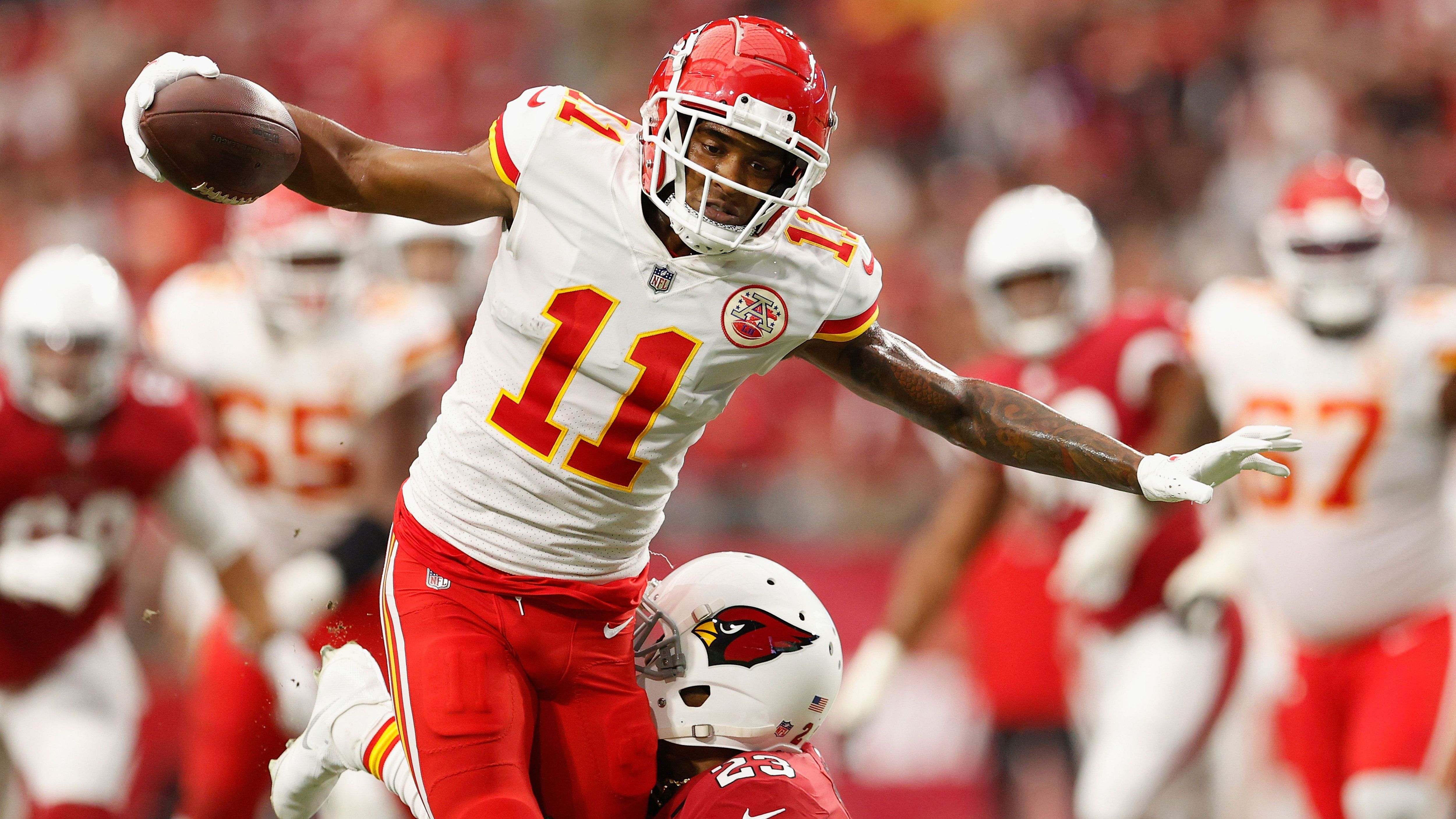 
                <strong>Demarcus Robinson (Kansas City Chiefs)</strong><br>
                Position: Wide Receiver - Gedraftet: 2016 (Runde 4/Pick 126) - NFL-Spiele: 80 - Wichtigste Statistiken: 136 Catches, 1591 Yards, 13 Touchdowns
              