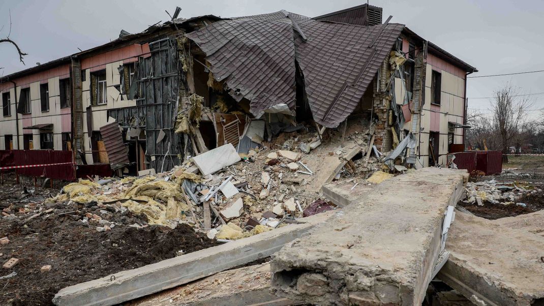 Das Dorf Selydove im Gebiet Donezk wurde durch russische Raketen beschädigt.