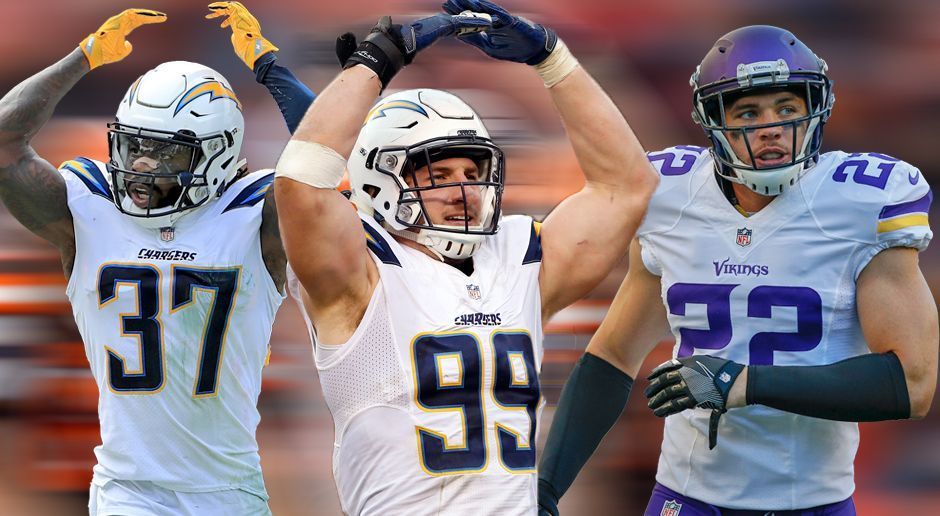 
                <strong>Unsere Defense beim Pro Bowl 2018</strong><br>
                Eine Woche vor dem Super Bowl steht am 28. Januar der Pro Bowl in Orlando an. Nachdem wir bereits unser offensives Top-Team aufgestellt haben, folgt nun die Pro-Bowl-Defense der ran-Redaktion. Hierbei haben wir uns für eine offensive Variante entschieden. Gespielt wird im 4-3-Verteidigungs-System, also mit nur drei Linebackern, die bei uns dennoch überwiegend Pass Rusher sind. Zudem stehen vier Special-Teams-Spieler in diesem Aufgebot.
              
