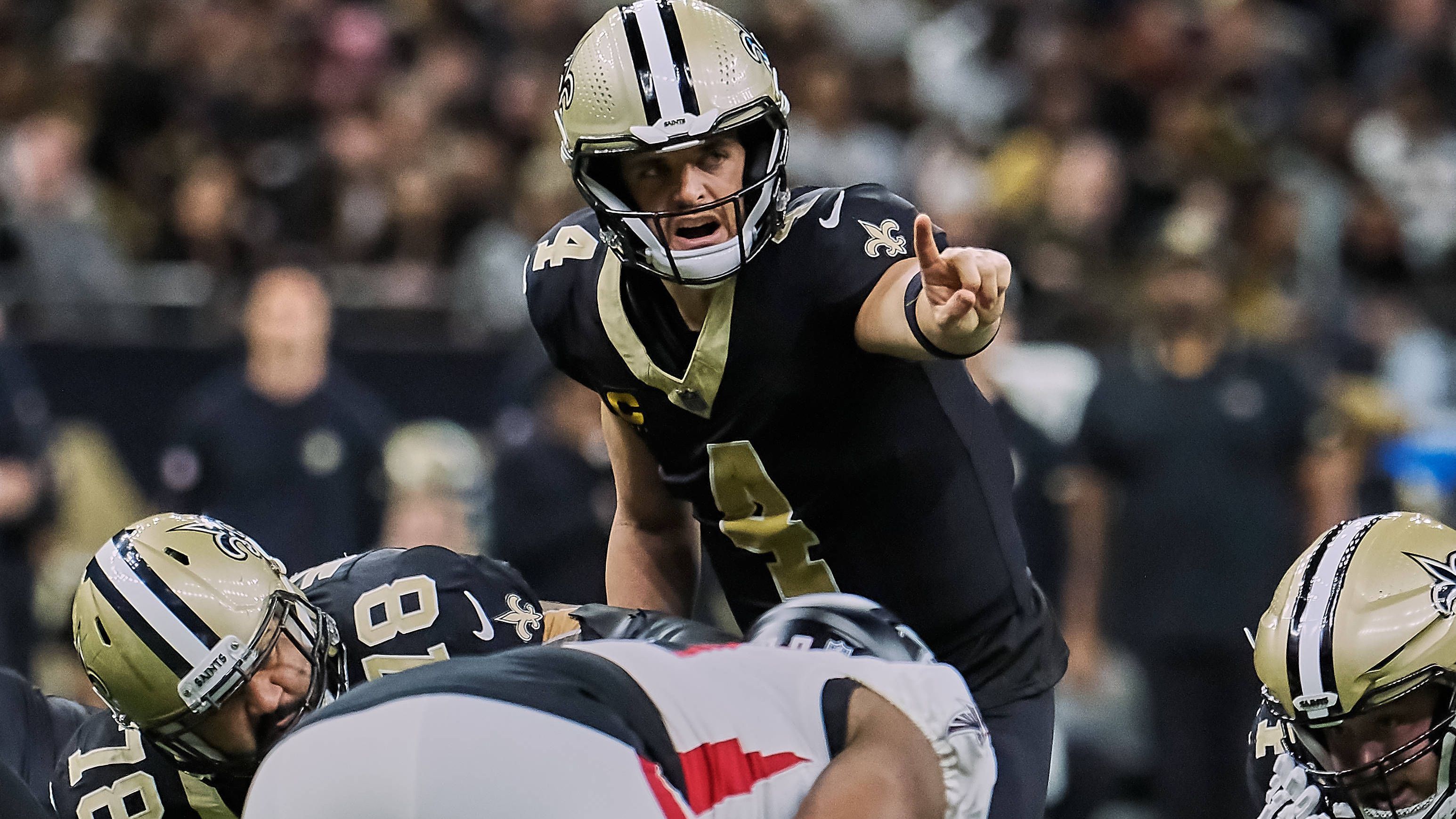 <strong>New Orleans Saints</strong><br>Passing Play Percentage: 57.18% <br>Rushing Play Percentage: 42.82%