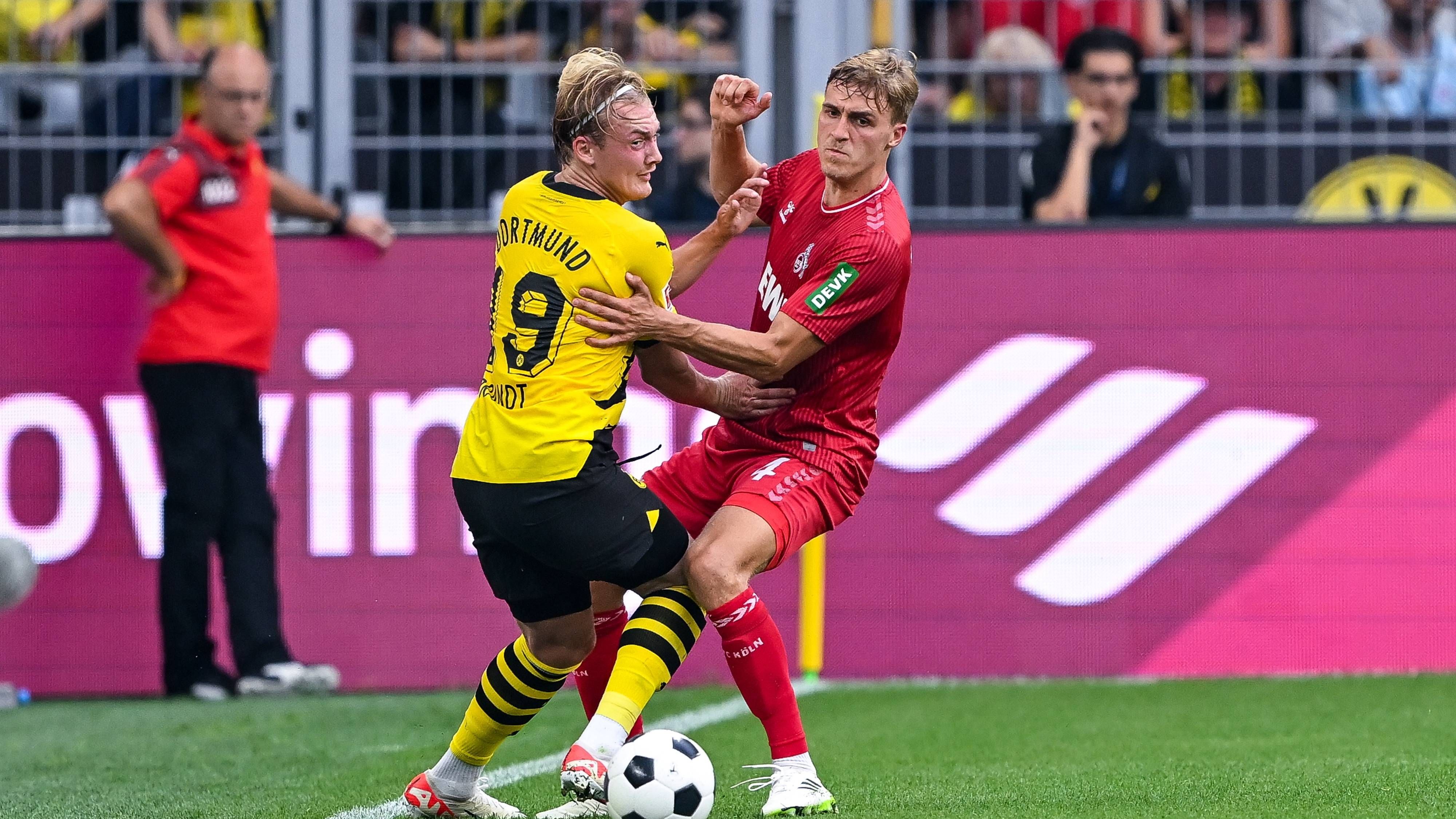 <strong>Julian Brandt (BVB)</strong><br>Neben Hummels der beste Dortmunder auf dem Platz. Obwohl er es gegen stark verteidigende Kölner schwer hat, kann er sich immer wieder durchsetzen. Initiiert nahezu jede gefährliche Situation. Leitet auch seine beste Chance in der 30. Minute selbst ein, scheitert schließlich an Schwäbe. Belohnt sich zwar nicht mit einem Treffer, sein Eckball ist aber die perfekte Vorlage für Malens Last-Minute-Siegtor.&nbsp;<strong>ran-Note: 2</strong>