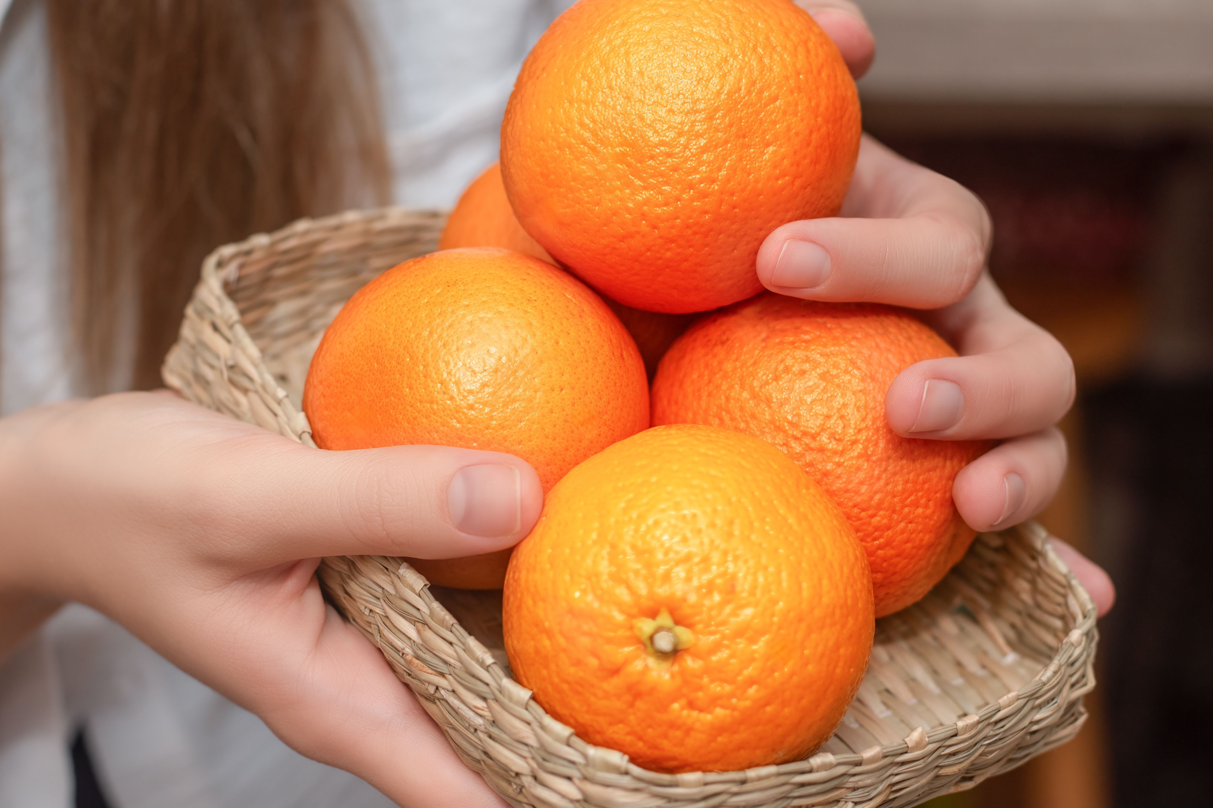 Orangen: 47 Kalorien pro 100 Gramm.