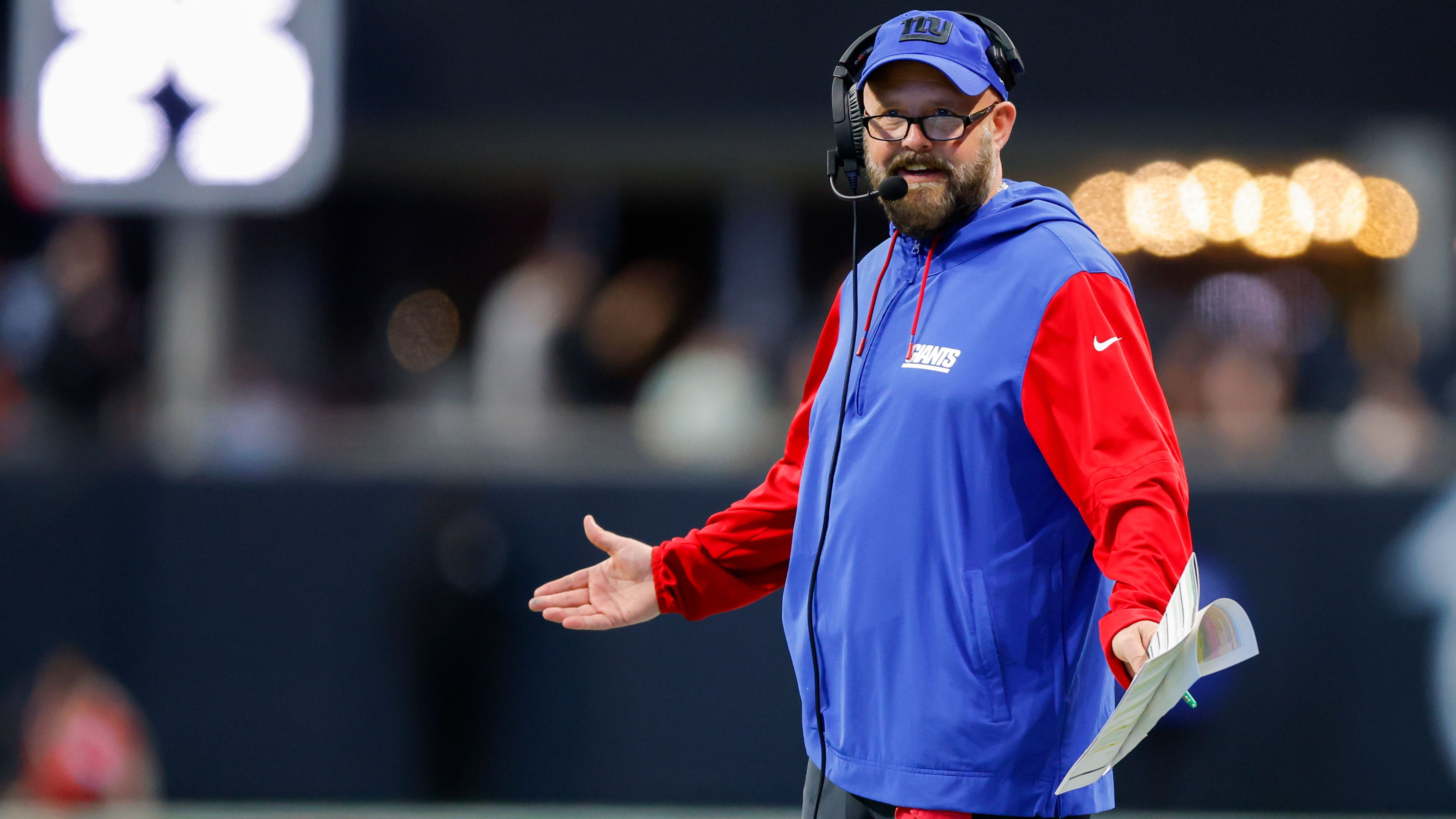 <strong>New York Giants </strong><br> • Head Coach: Brian Daboll (im Bild)<br>• Offensive Coordinator: Mike Kafka <br>• Defensive Coordinator: Shane Bowen<br>• Special Teams Coordinator: Michael Ghobrial<br>• General Manager: Joe Schoen