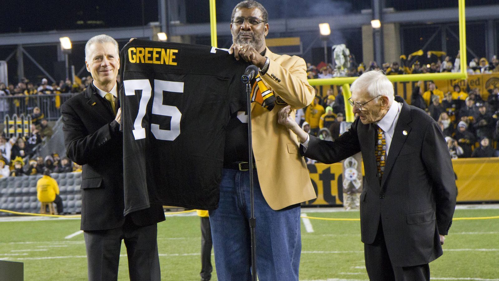 
                <strong>Joe Greene</strong><br>
                Aktiv: 1969 - 1981Position: Defensive TackleTeam: Pittsburgh SteelersErfolge: 4x Super Bowl-Sieger, 10x Pro Bowl, 2x Defensive Player of the Year
              