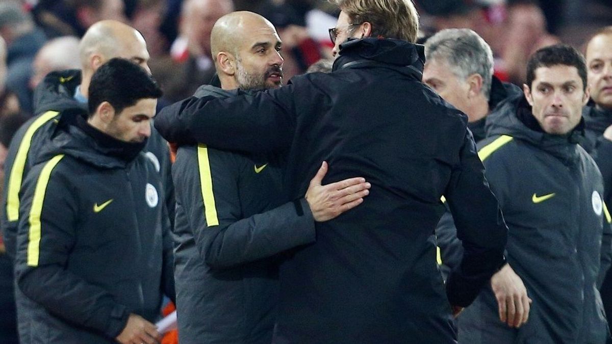 Kein Sieger im Trainerduell: Klopp gegen Guardiola