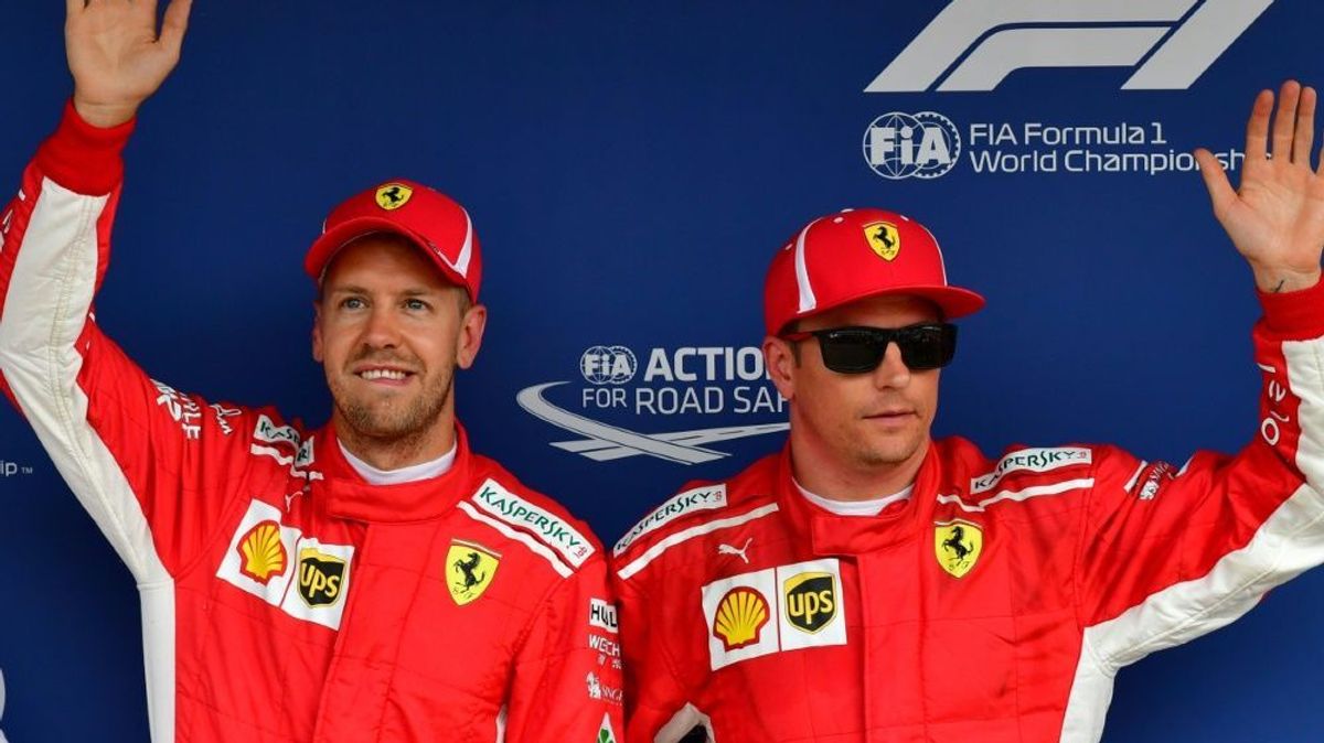 Teamkollegen: Sebastian Vettel (l.) und Kimi Raikkönen