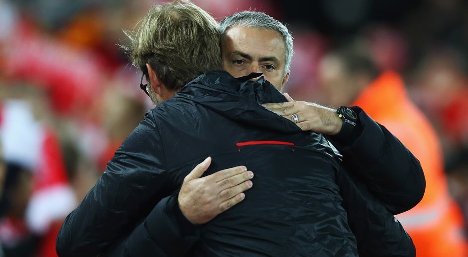 
                <strong>Jürgen Klopp Jose Mourinho</strong><br>
                The Normal One gegen The Special One. Jürgen Klopp und Jose Mourinho kennen und schätzen sich. Wer behält im Derby die Oberhand?
              