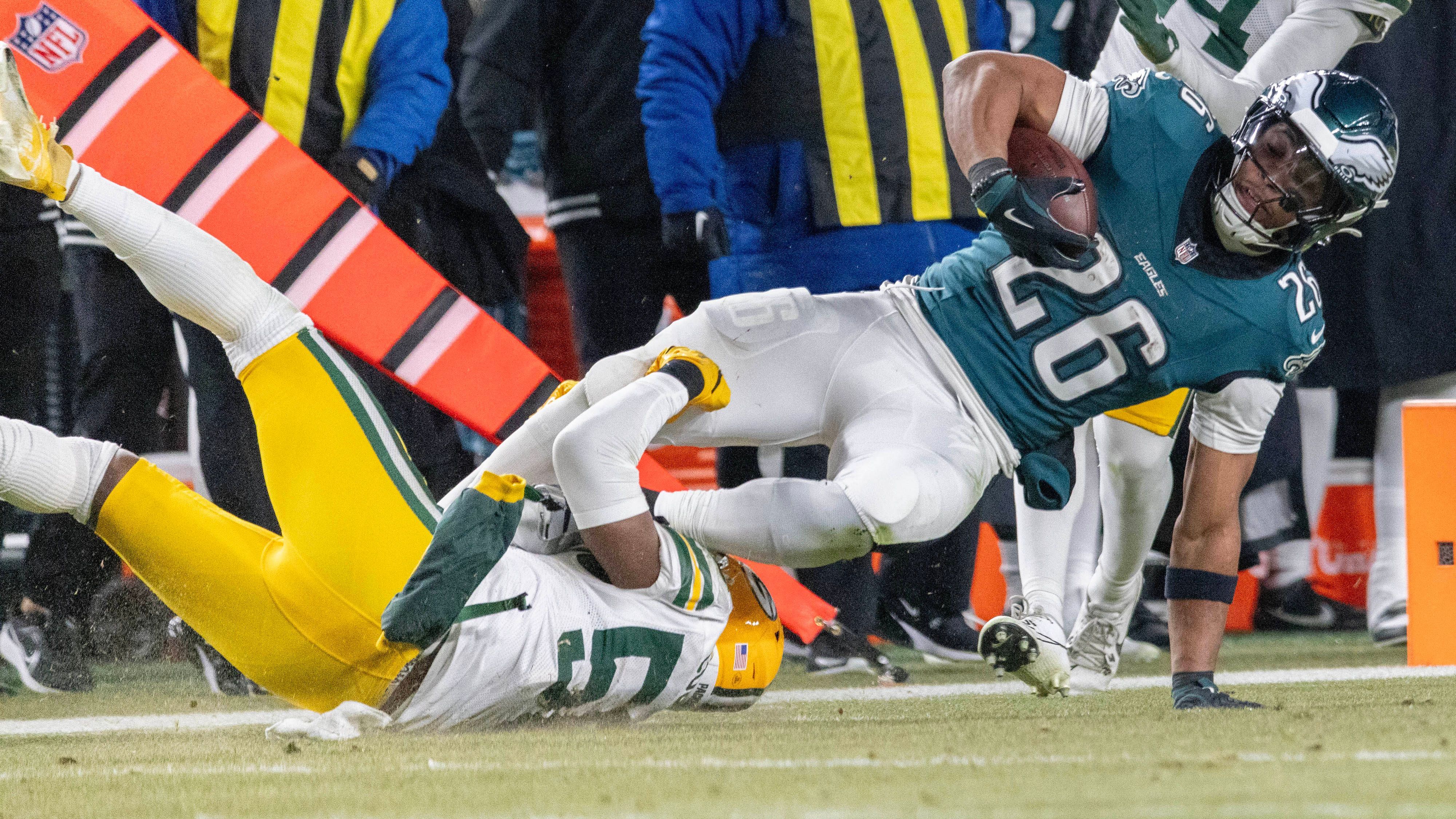 <strong>Platz 17 (geteilt) - Philadelphia Eagles</strong><br>Letzter Sieg in Woche 1: 2024 gegen die Green Bay Packers (34:29)